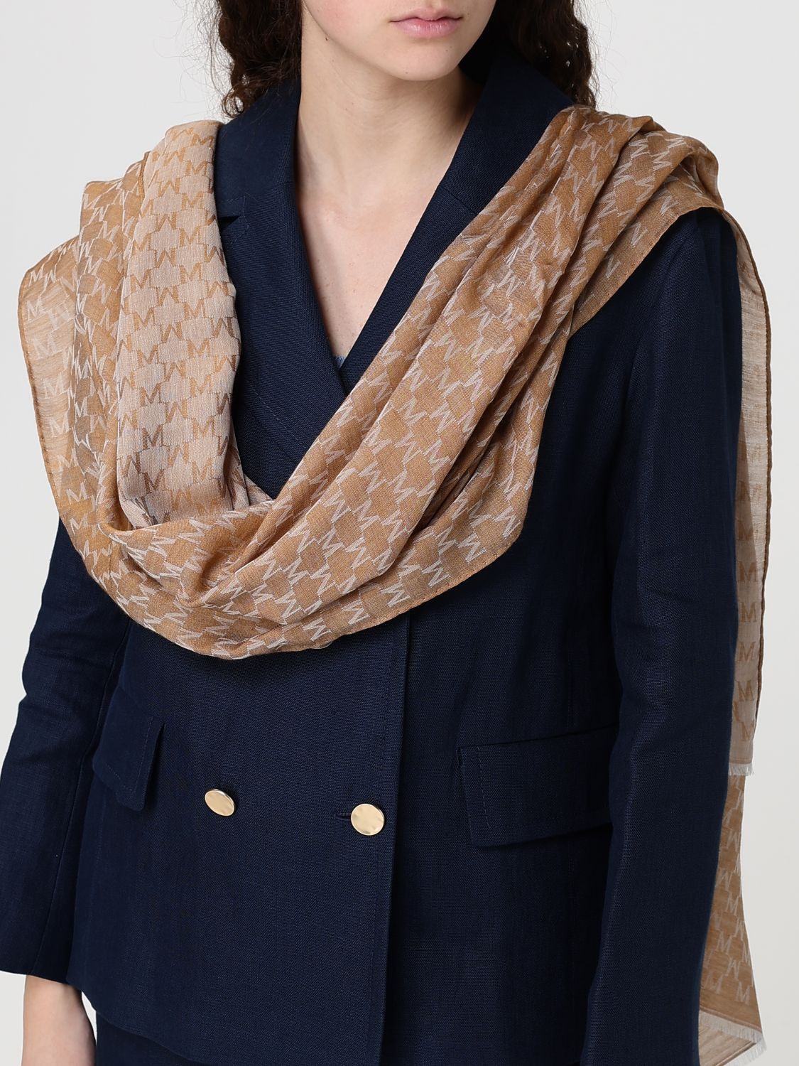Max Mara Max Mara Scarf Woman Brown Size ONE SIZE - 4 Thumbnail