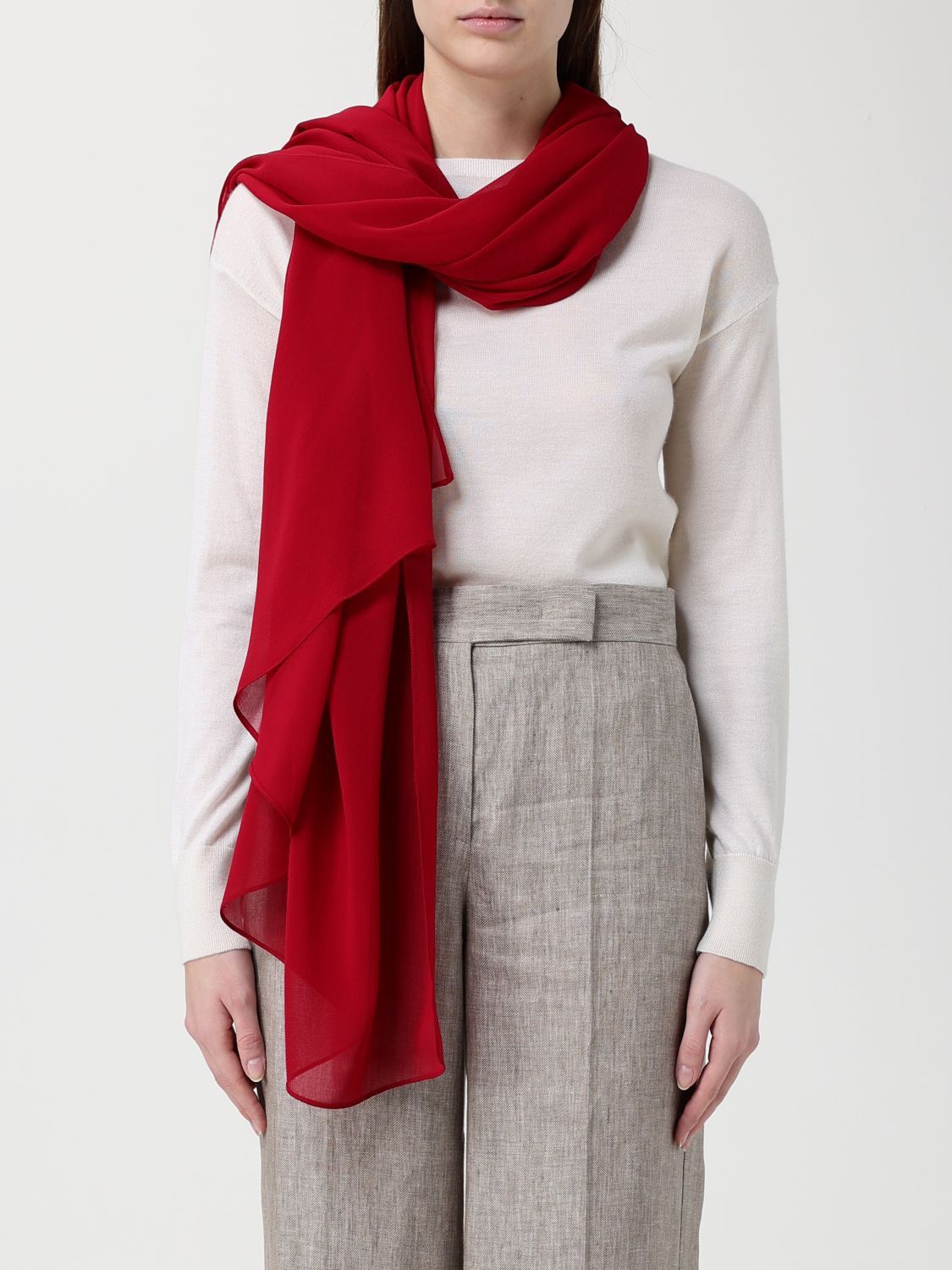 Max Mara Max Mara Scarf Woman Red Size ONE SIZE - 2 Thumbnail