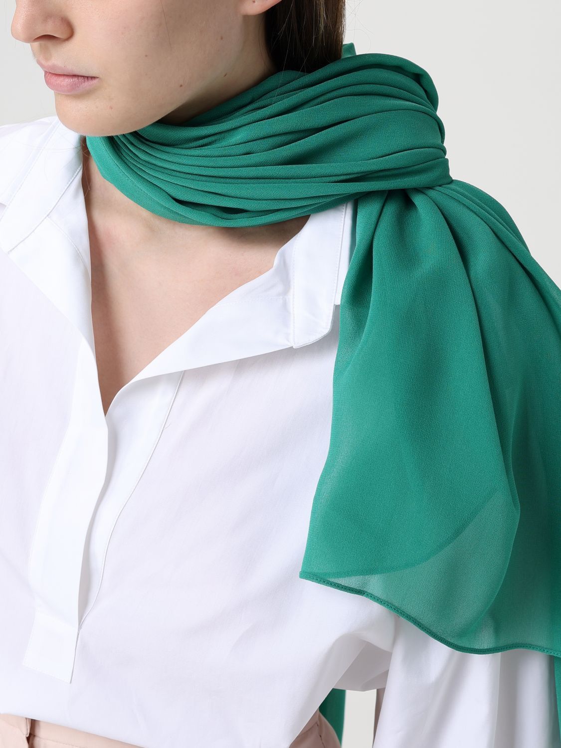 Max Mara Max Mara Scarf Woman Green Size ONE SIZE - 4 Thumbnail