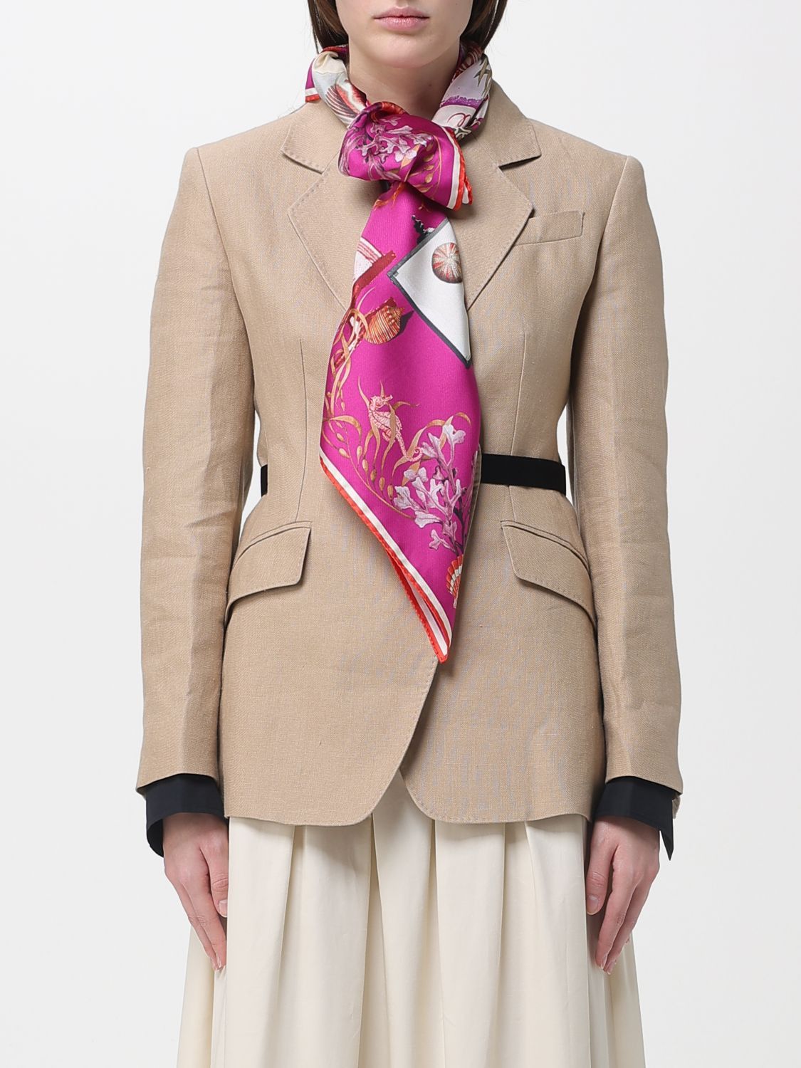 Max Mara Max Mara Neck Scarf Woman Fuchsia Size ONE SIZE - 2 Thumbnail