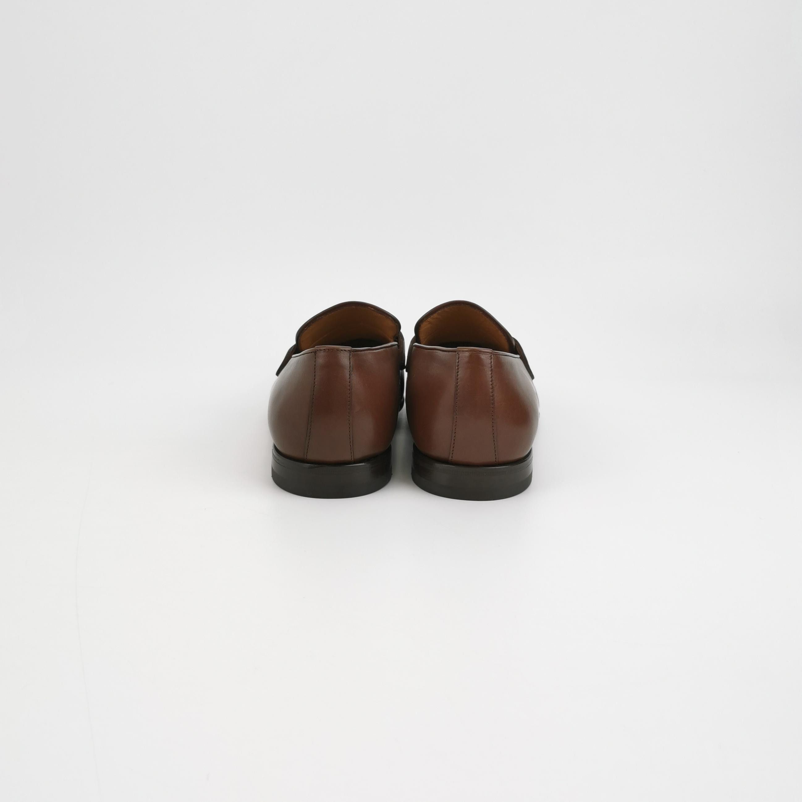 Salvatore Ferragamo Ferragamo Brown Leather Metal Logo Loafers 8 Size US 9 / EU 42 - 5 Thumbnail