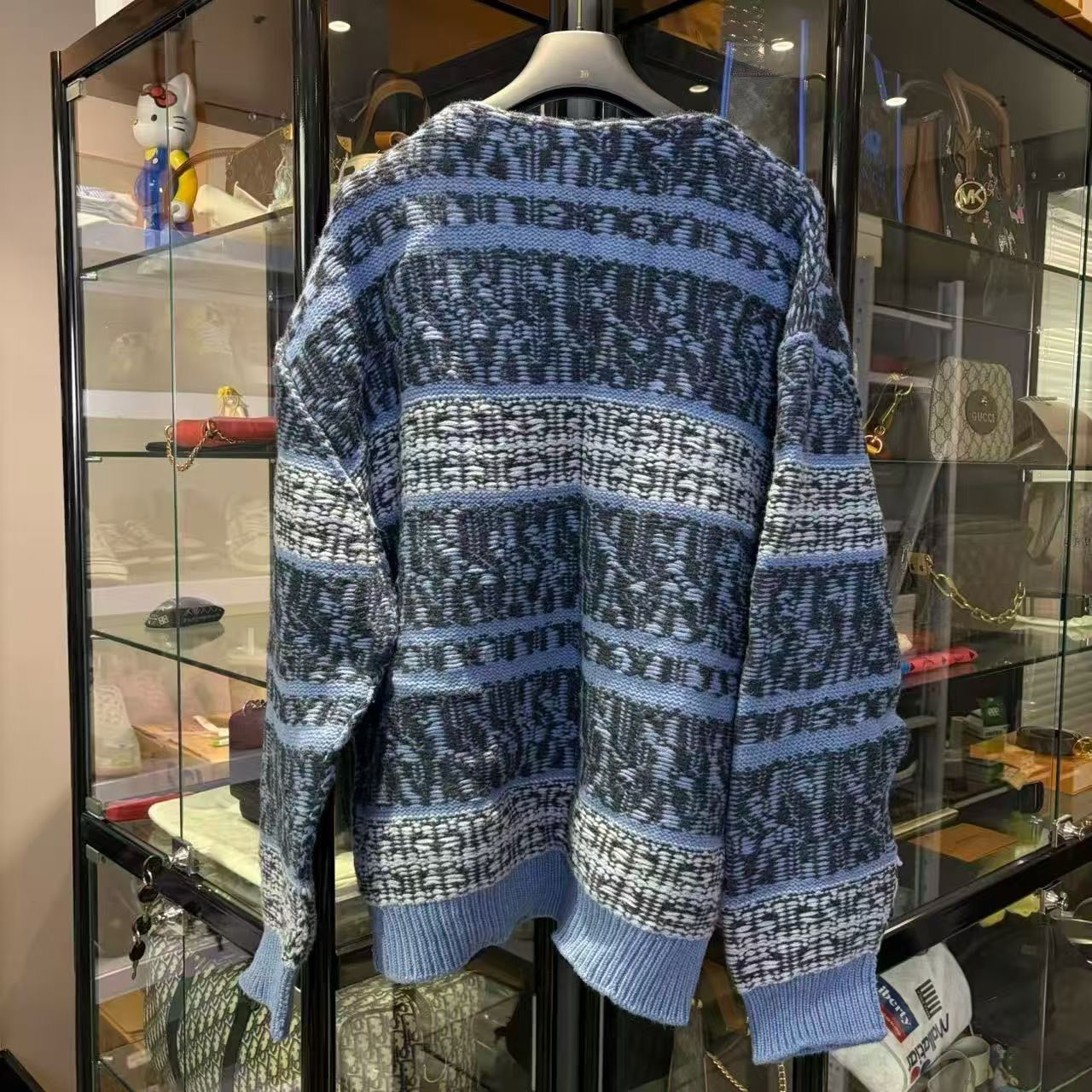 Givenchy Givenchy Wool Graphic Blue Sweater m Men Size US M / EU 48-50 / 2 - 2 Thumbnail
