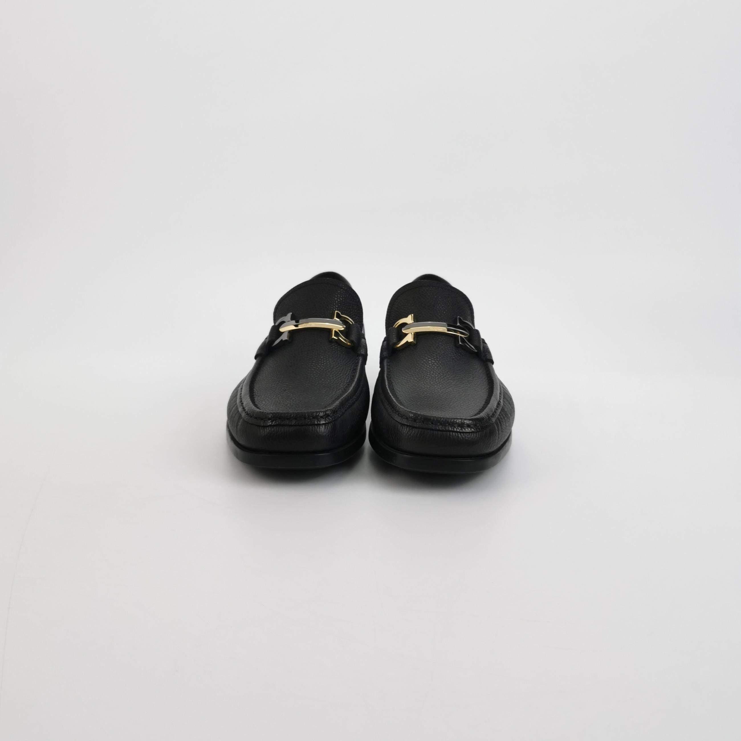 Salvatore Ferragamo Salvatore Ferragamo Gancini Pebble Grain Loafers 39.5 Size US 6 / EU 39 - 4 Thumbnail