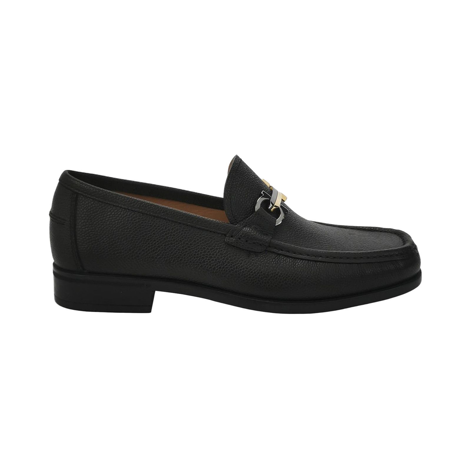 Salvatore Ferragamo Salvatore Ferragamo Gancini Pebble Grain Loafers 39.5 Size US 6 / EU 39 - 2 Thumbnail