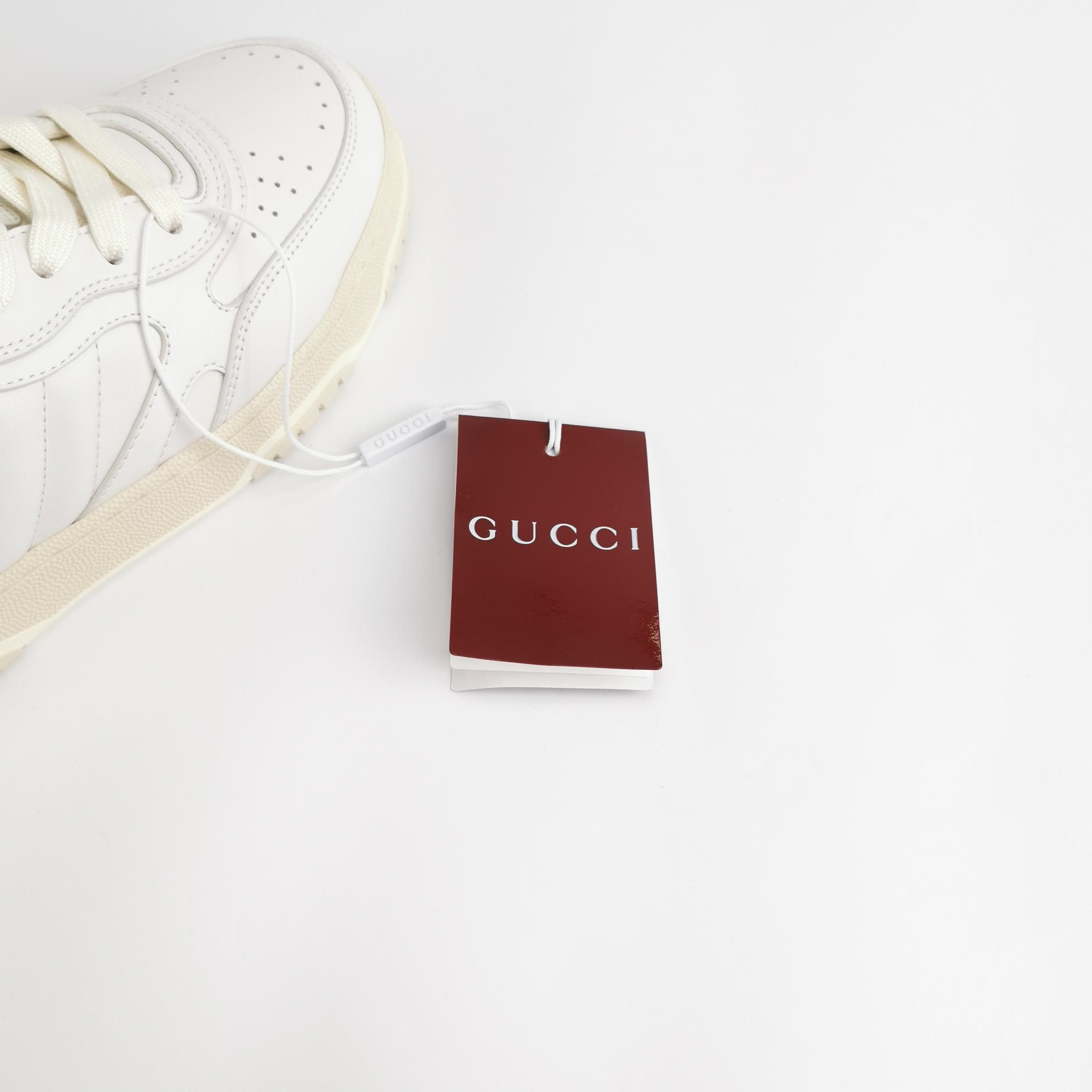 Gucci Gucci Re-Web Leather Stripe Sneakers 39 Size US 6 / EU 39 - 7 Thumbnail
