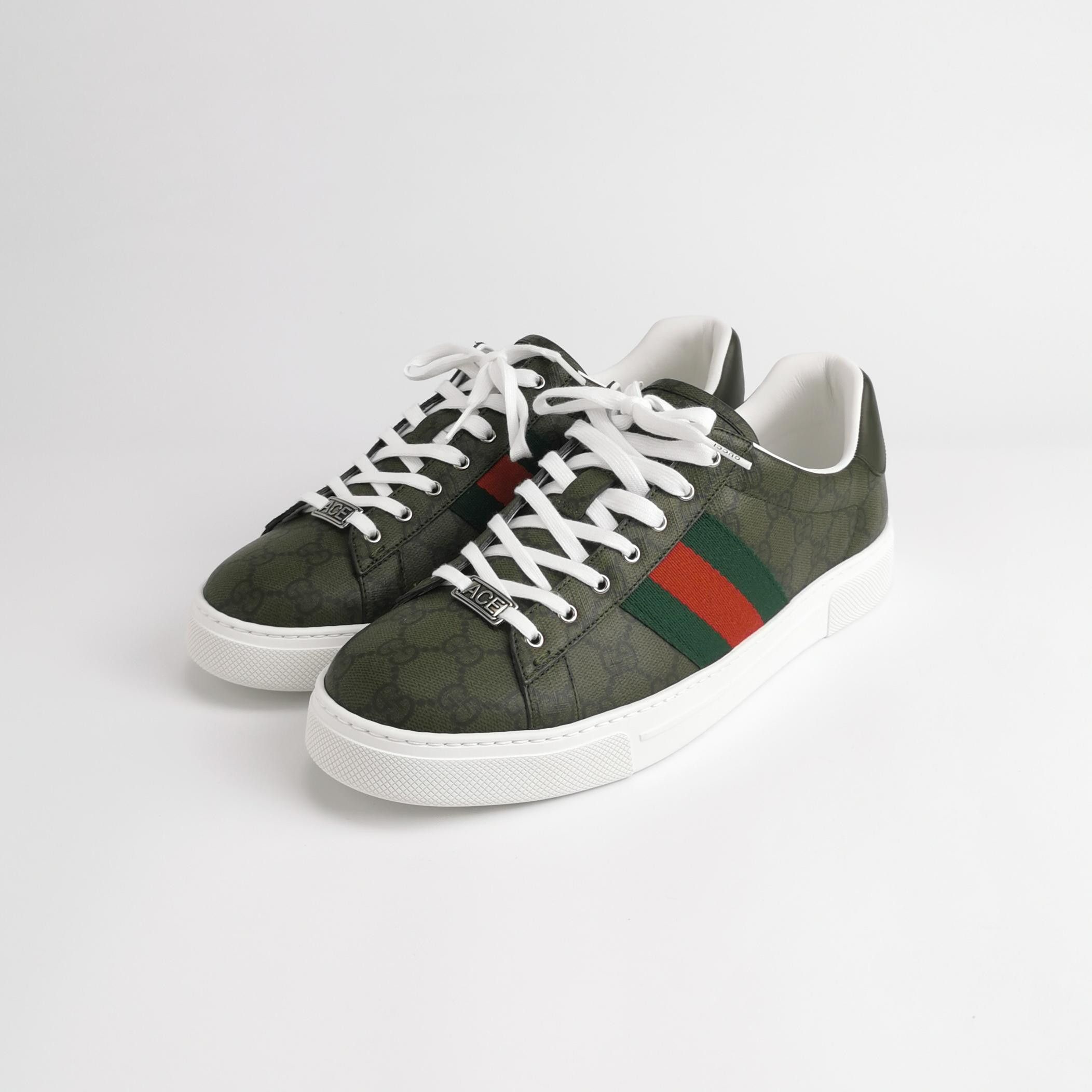 Gucci Gucci GG Supreme Ace Stripe Sneakers 43 Size US 10 / EU 43 - 3 Thumbnail