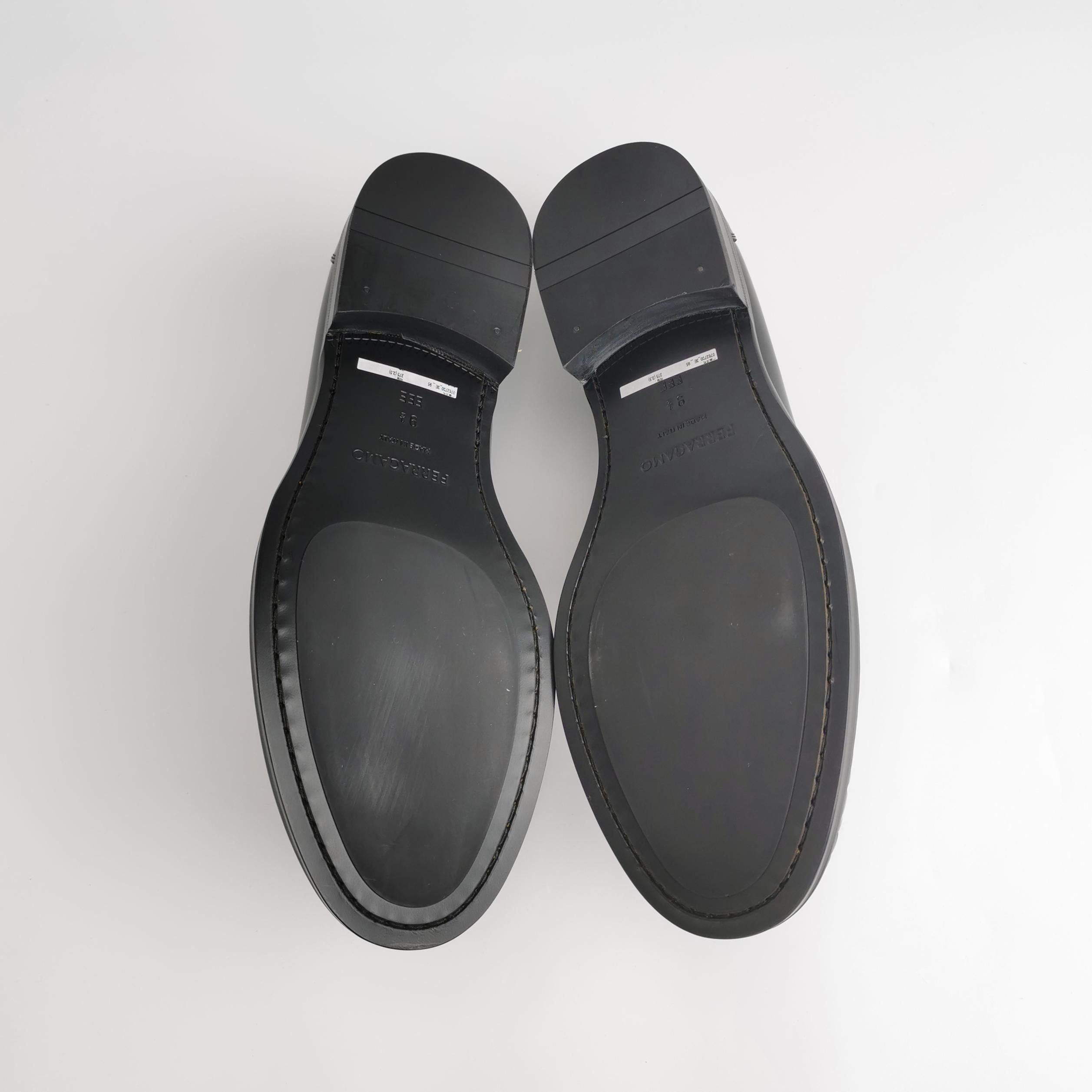 Salvatore Ferragamo Salvatore Ferragamo Black Leather Logo Loafers 9.5 Size US 10 / EU 43 - 6 Thumbnail