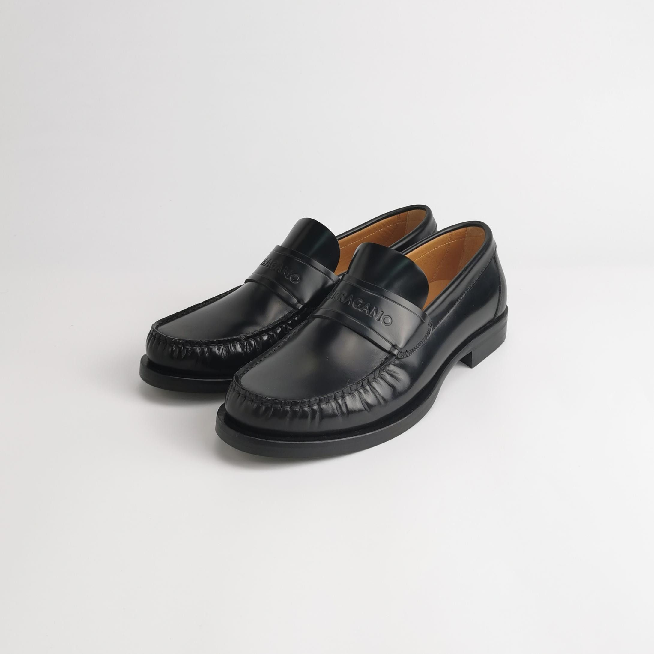 Salvatore Ferragamo Ferragamo Logo Leather Loafers Size 40 Size US 7 / EU 40 - 3 Thumbnail