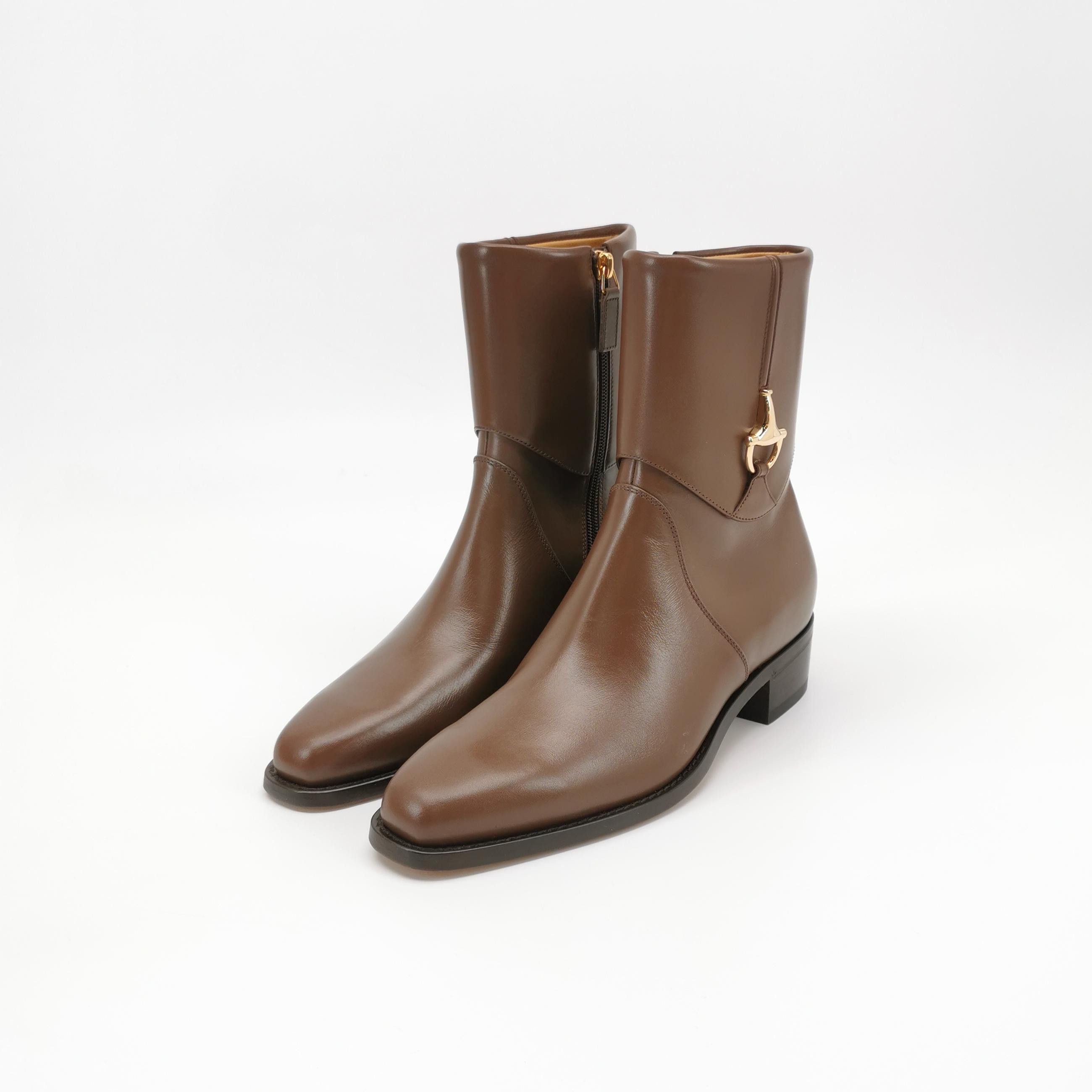 Gucci Gucci Brown Horsebit Leather Boots Size 7.5 Size US 7 / EU 40 - 3 Thumbnail