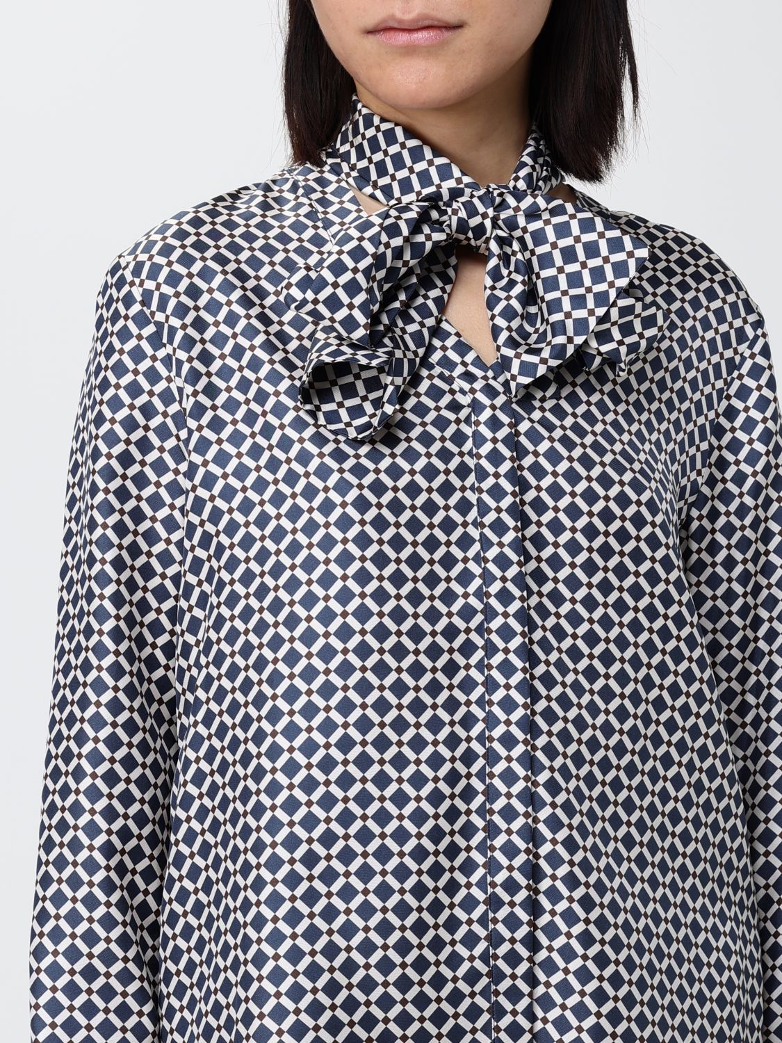 Max Mara Max Mara Shirt Woman Blue Size XL / US 12-14 / IT 48-50 - 3 Thumbnail