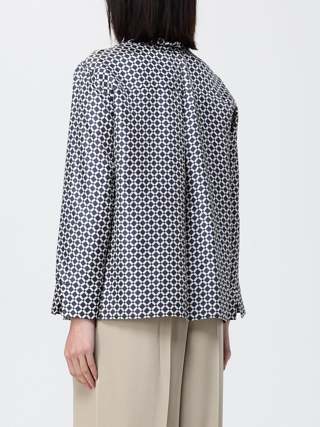 Max Mara Max Mara Shirt Woman Blue Size XL / US 12-14 / IT 48-50 - 2 Thumbnail