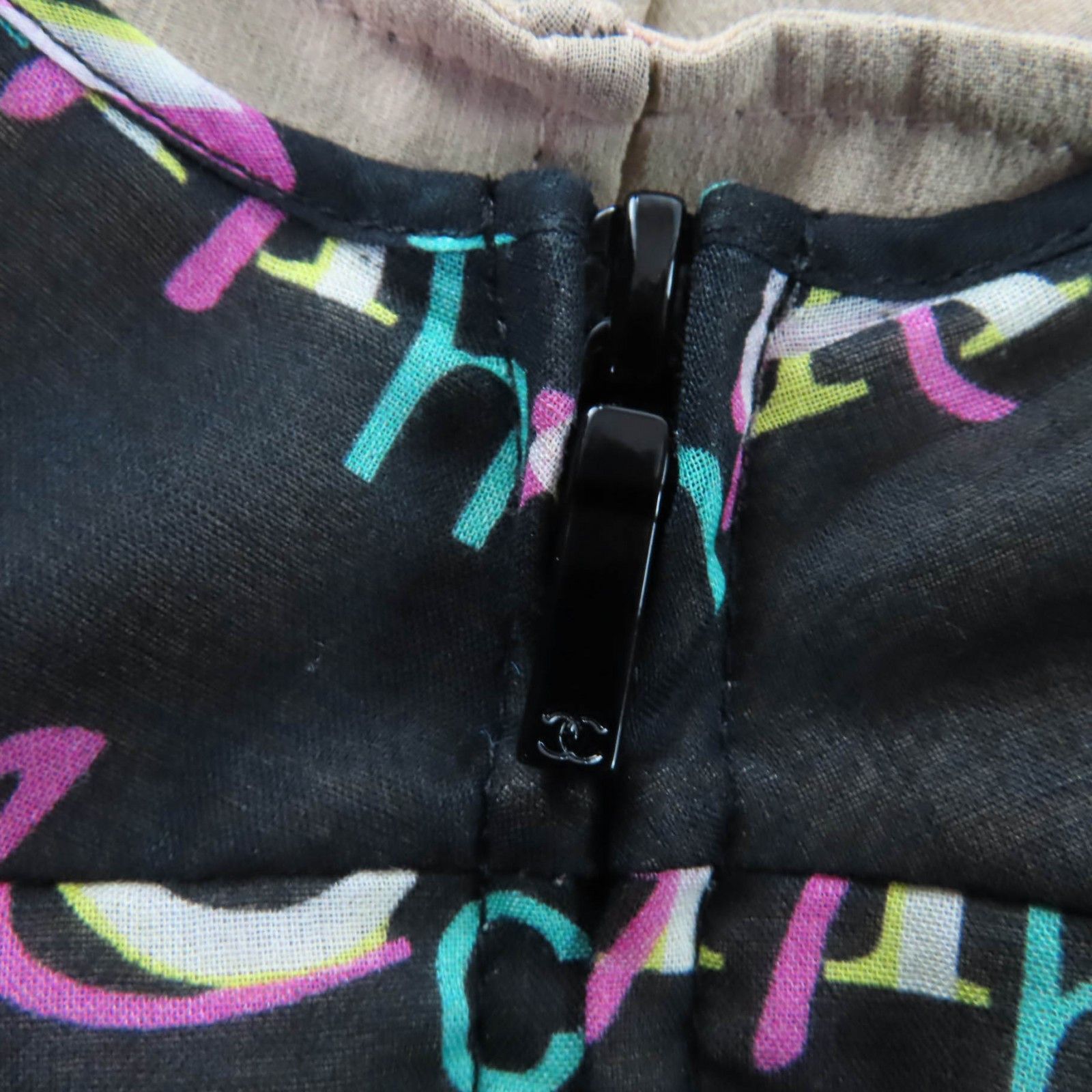 Chanel Chanel Chanel Logo Print Cotton Dress Textile Tops P60847V46300 DUTY FREE for USA Size ONE SIZE - 6 Thumbnail