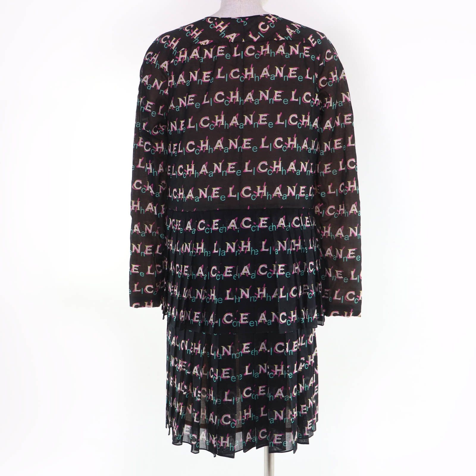 Chanel Chanel Chanel Logo Print Cotton Dress Textile Tops P60847V46300 DUTY FREE for USA Size ONE SIZE - 3 Thumbnail