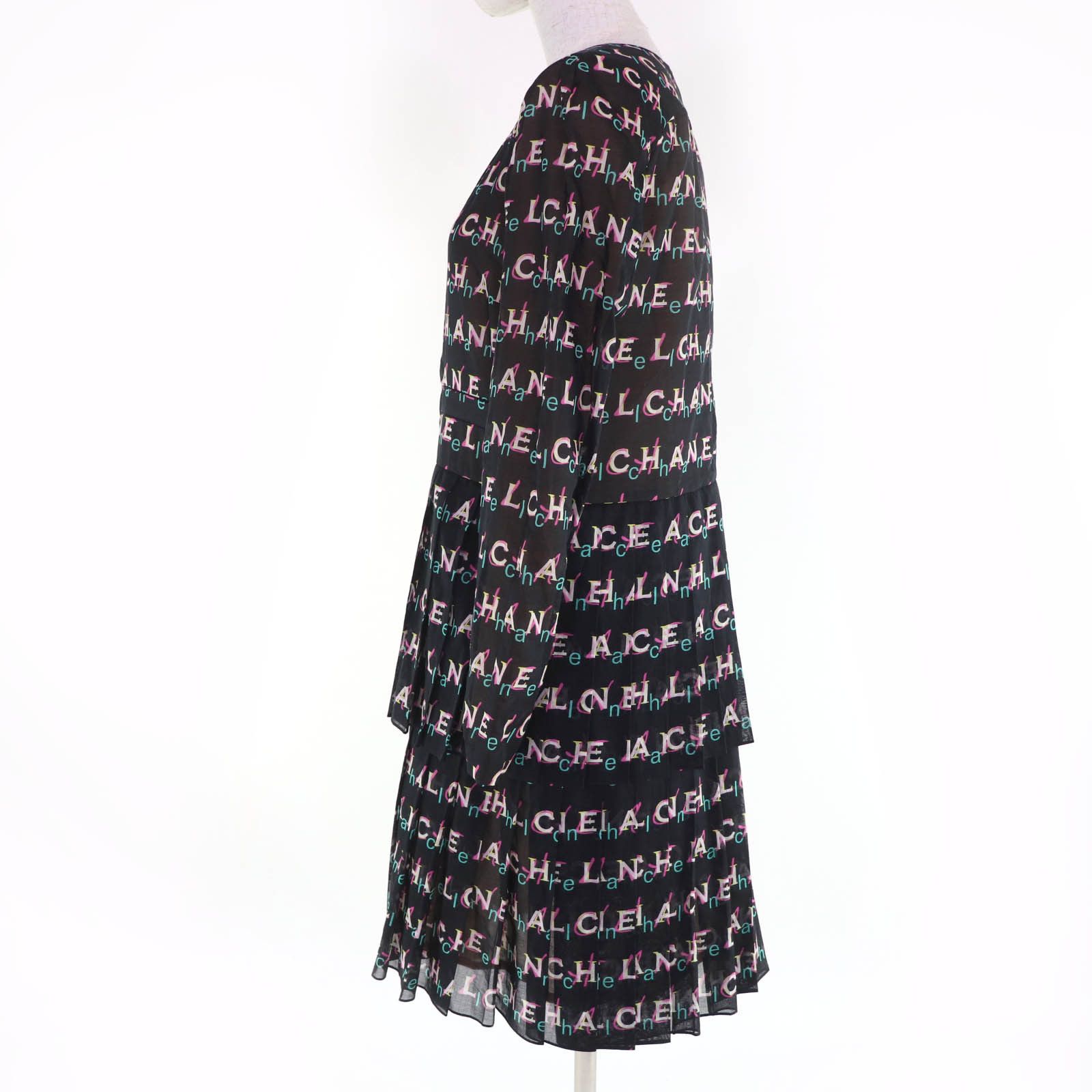 Chanel Chanel Chanel Logo Print Cotton Dress Textile Tops P60847V46300 DUTY FREE for USA Size ONE SIZE - 2 Thumbnail