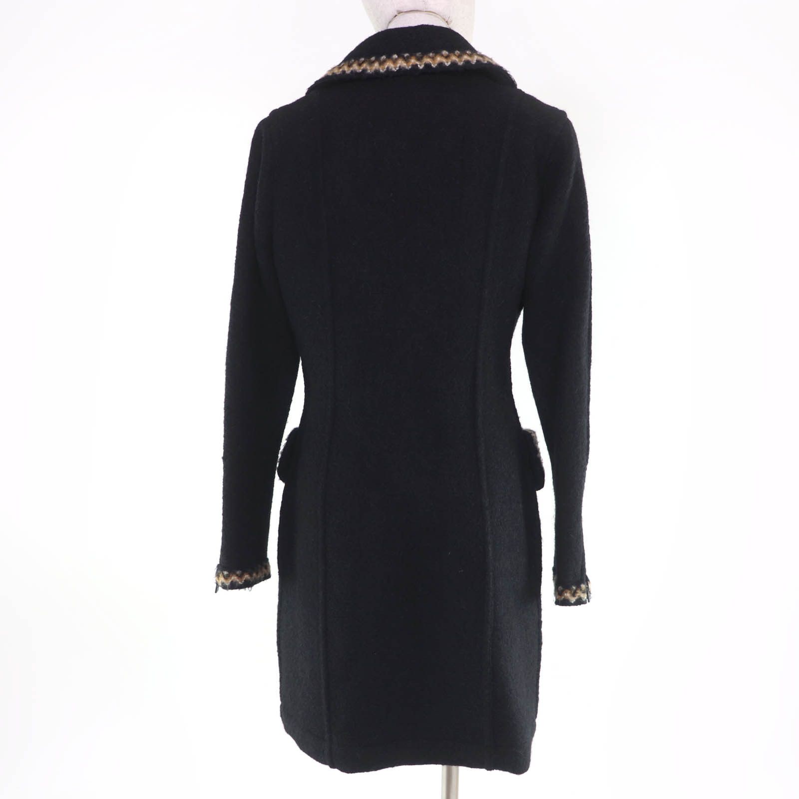 Chanel Chanel Chanel Wool Alpaca Long Coat Textile Outerwear P29214 DUTY FREE for USA Size ONE SIZE - 3 Thumbnail