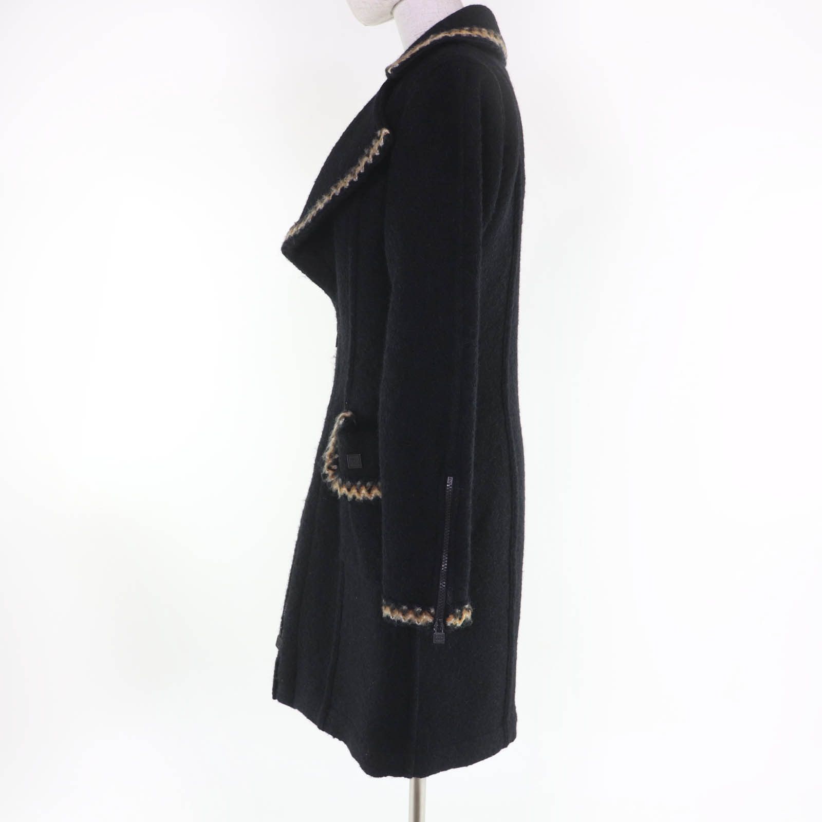 Chanel Chanel Chanel Wool Alpaca Long Coat Textile Outerwear P29214 DUTY FREE for USA Size ONE SIZE - 2 Thumbnail