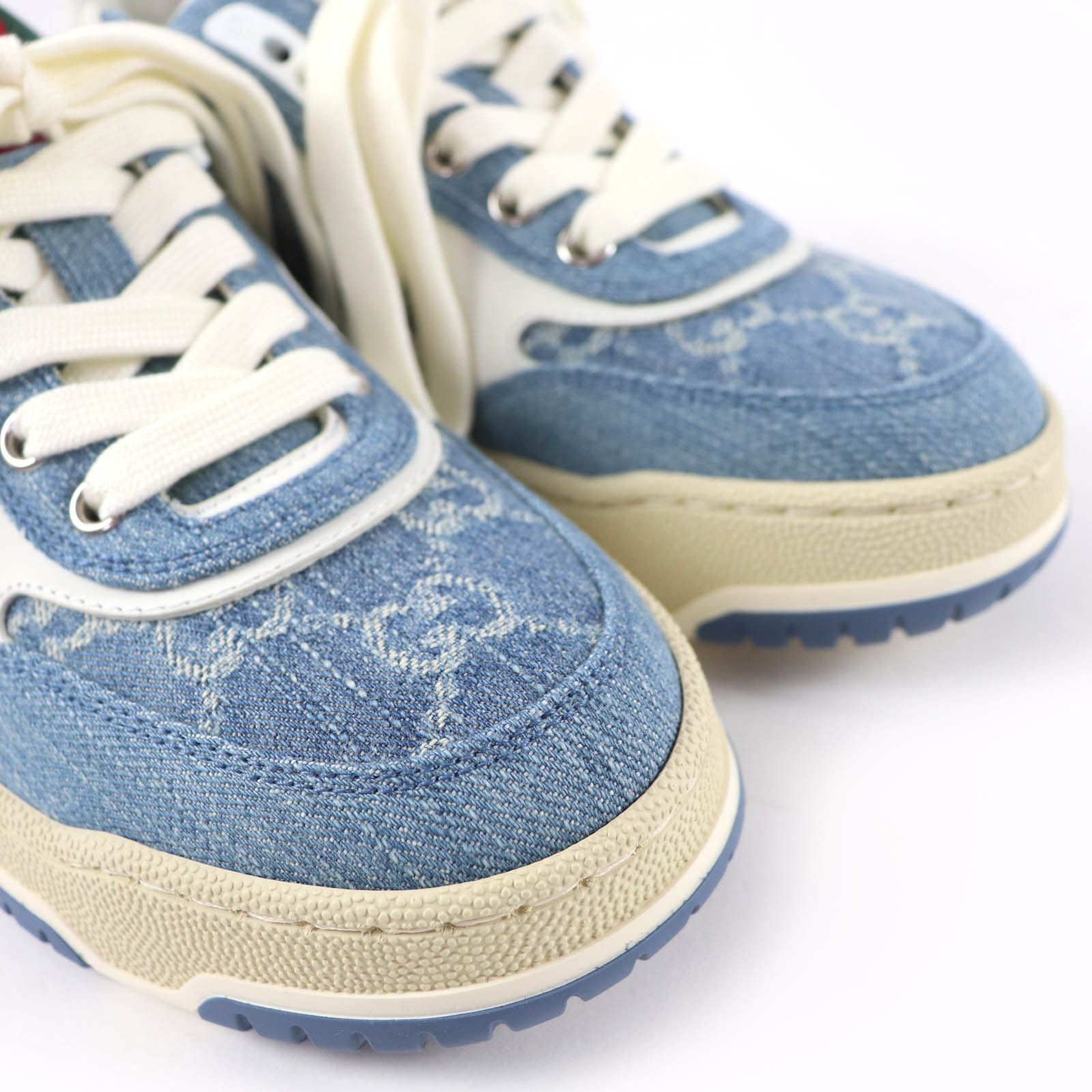Gucci Gucci Gucci GG Denim Low Cut Sneakers Textile Shoes DUTY FREE for USA Size ONE SIZE - 8 Thumbnail