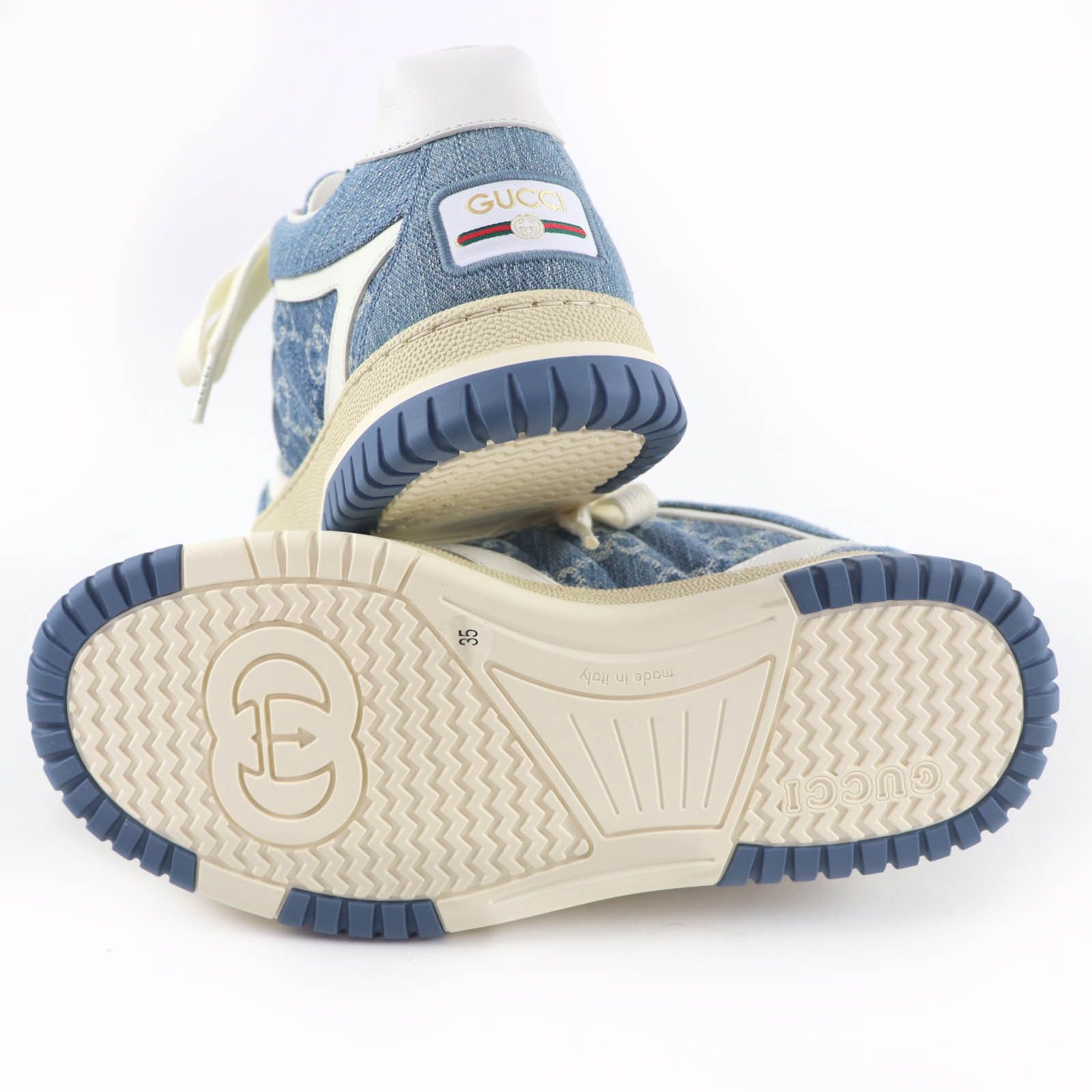 Gucci Gucci Gucci GG Denim Low Cut Sneakers Textile Shoes DUTY FREE for USA Size ONE SIZE - 7 Thumbnail