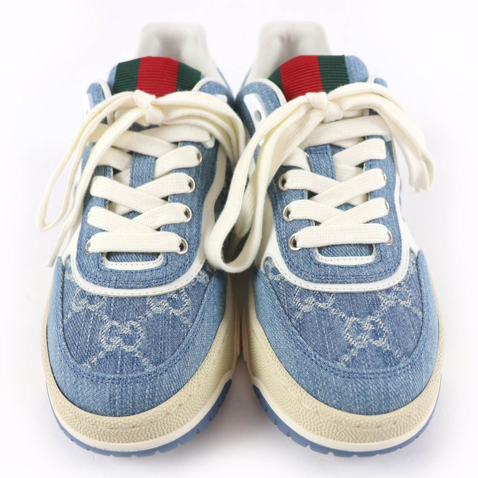 Gucci Gucci Gucci GG Denim Low Cut Sneakers Textile Shoes DUTY FREE for USA Size ONE SIZE - 4 Thumbnail