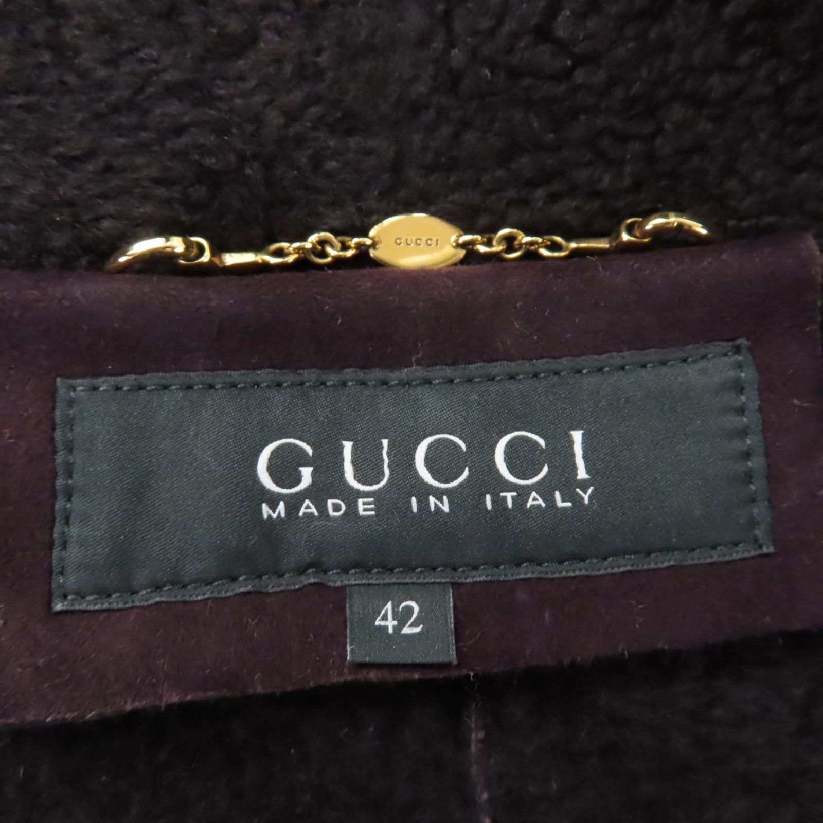 Gucci Gucci Gucci Shearling Coat Leather Outerwear DUTY FREE for USA Size ONE SIZE - 7 Thumbnail