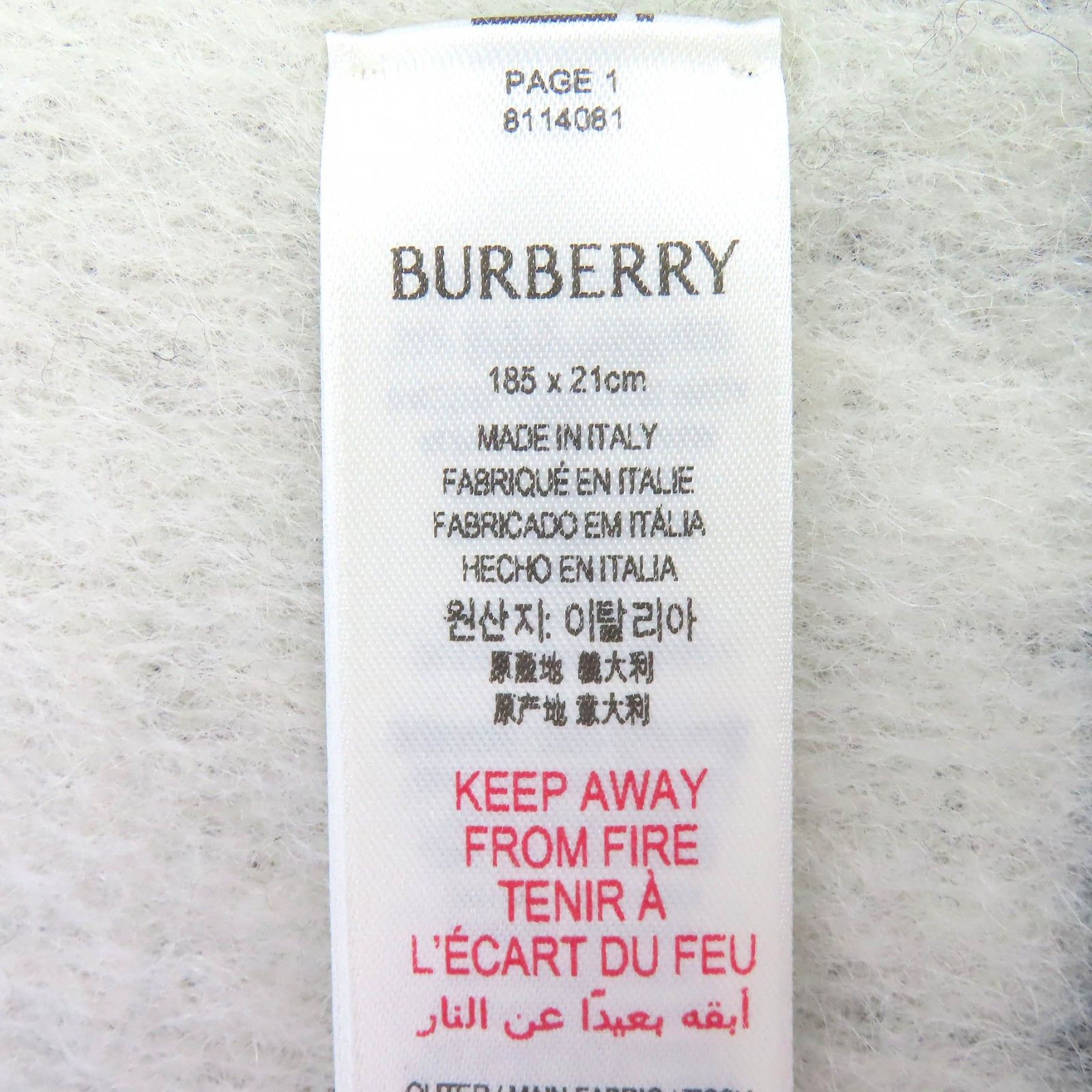 Burberry Burberry Burberry Alpaca Wool Scarf Textile Scarf DUTY FREE for USA Size ONE SIZE - 7 Thumbnail