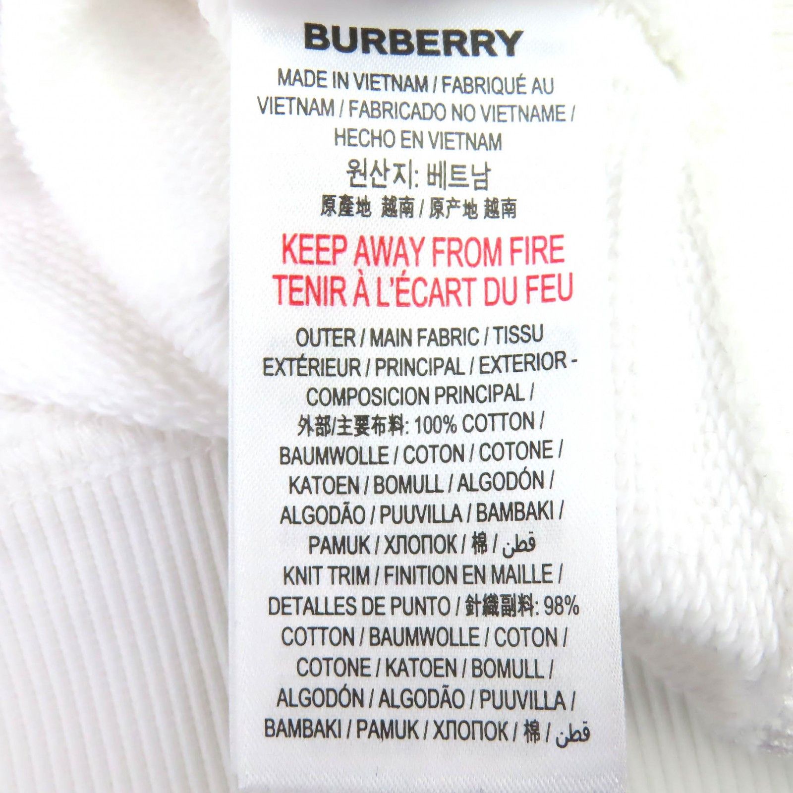 Burberry Burberry Burberry Cotton Sweatshirt Textile Sweatshirts & Hoodies 8011443 DUTY FREE for USA Size ONE SIZE - 5 Thumbnail