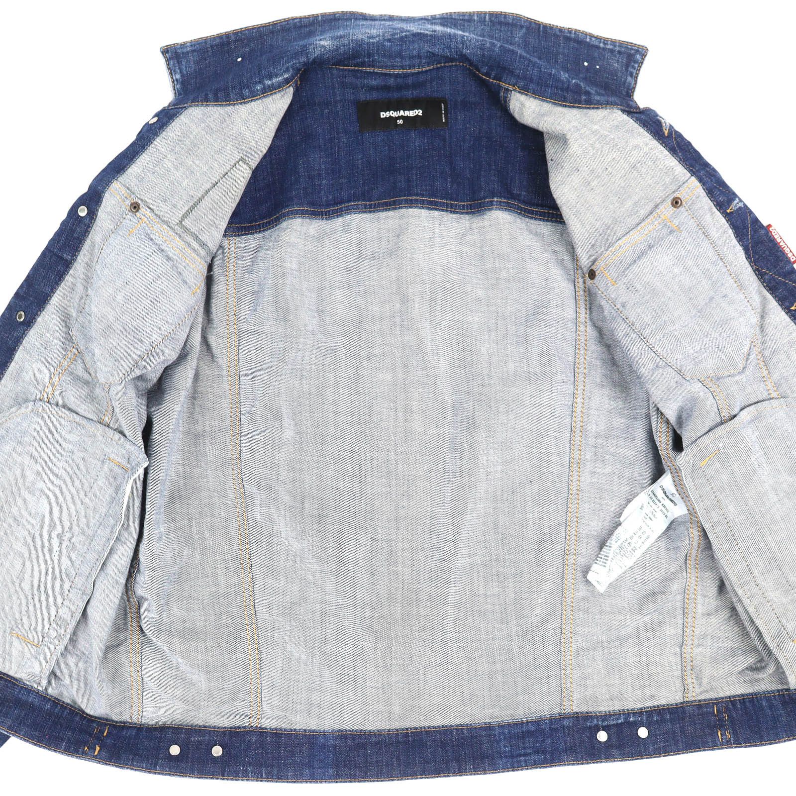 Dsquared2 Dsquared2 DSQUARED2 Denim Jacket Cotton Jacket Textile Outerwear S74AM1386 DUTY FREE for USA Size ONE SIZE - 3 Thumbnail