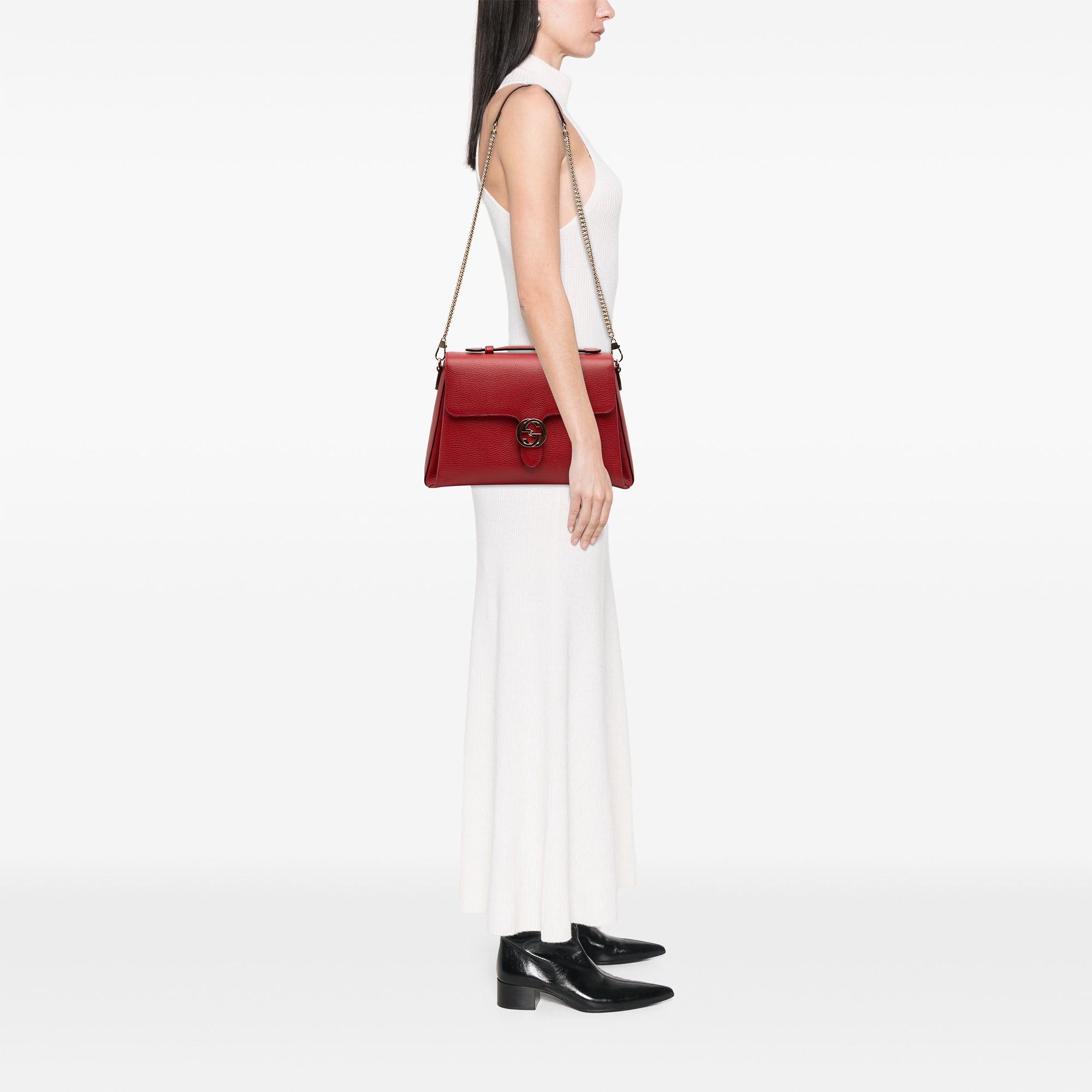 Gucci Medium Dollar Calf Interlocking G Satchel Size ONE SIZE - 10 Thumbnail