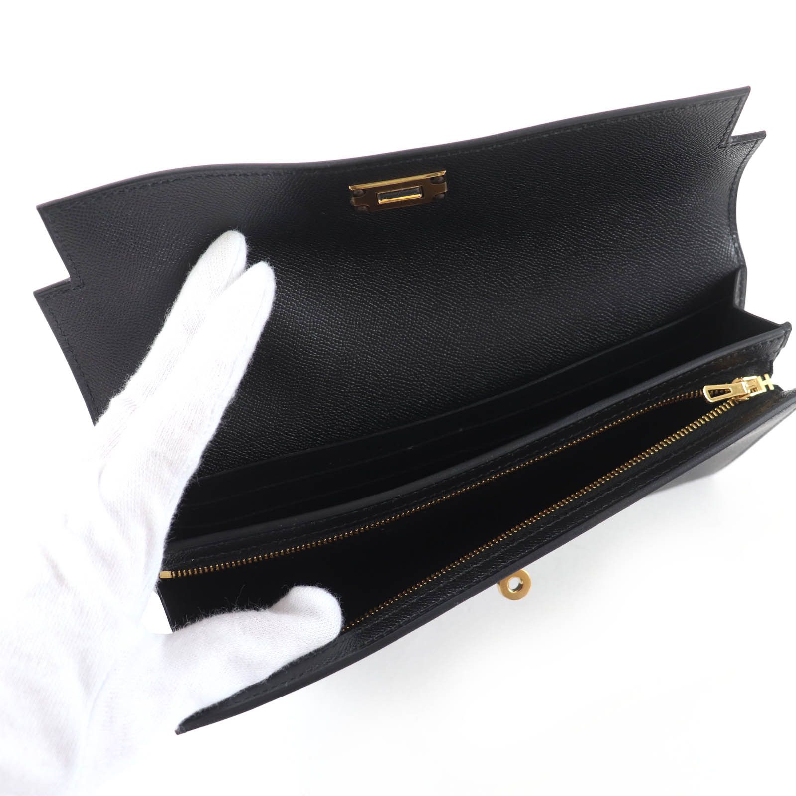 Hermes Hermes Hermes Kelly Pocket Long Epsom Wallet Leather Long Wallet Stamp W (2024) DUTY FREE for USA Size ONE SIZE - 6 Thumbnail