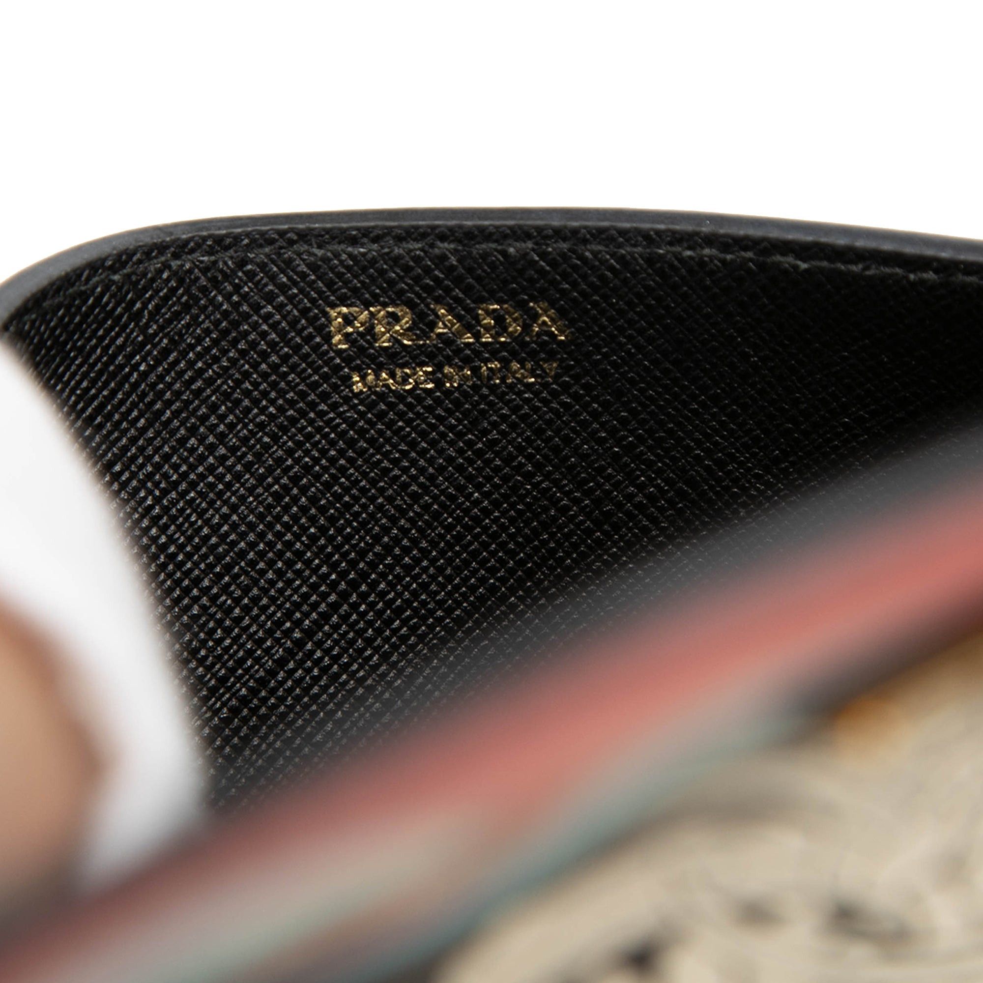 Prada Saffiano Floral Flame Print Wallet on Chain Size ONE SIZE - 5 Thumbnail