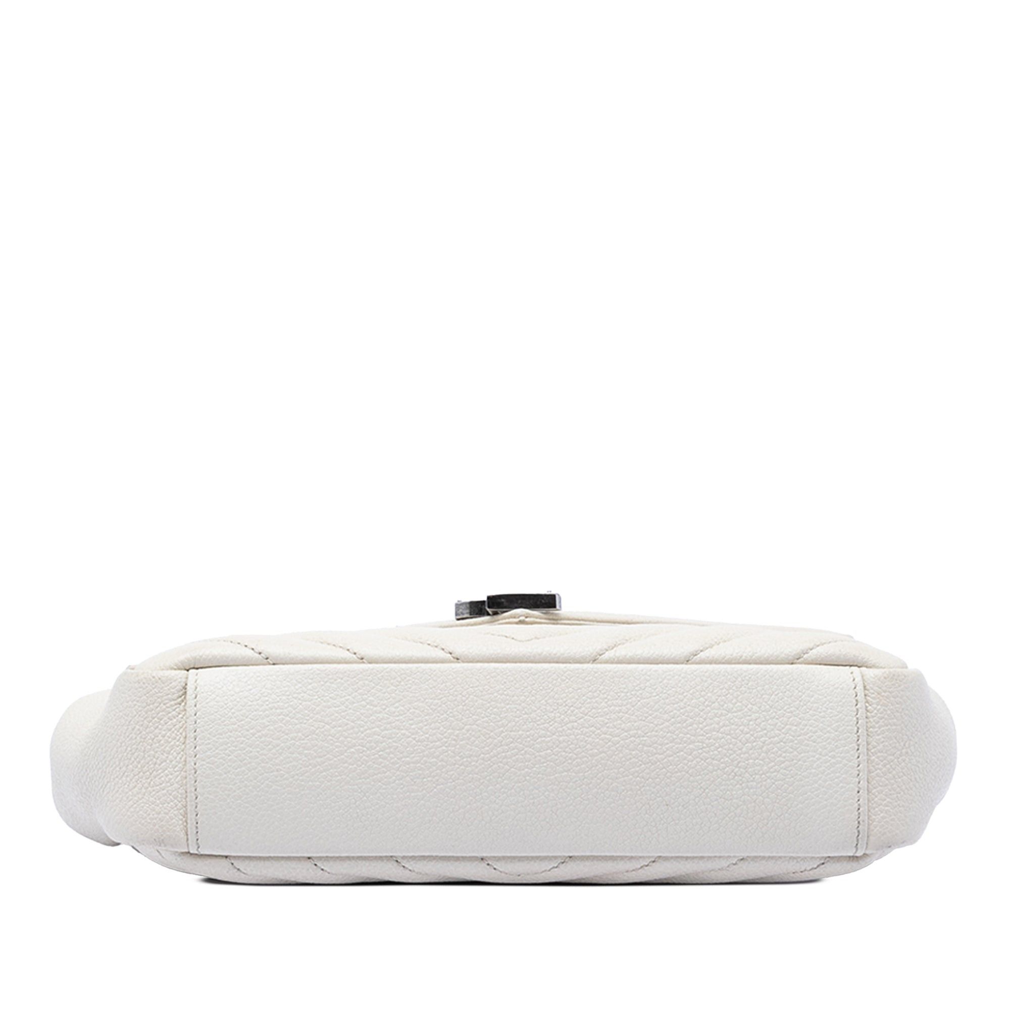 Saint Laurent Paris Medium Chevron Calfskin Monogram Envelope Bag Size ONE SIZE - 3 Thumbnail