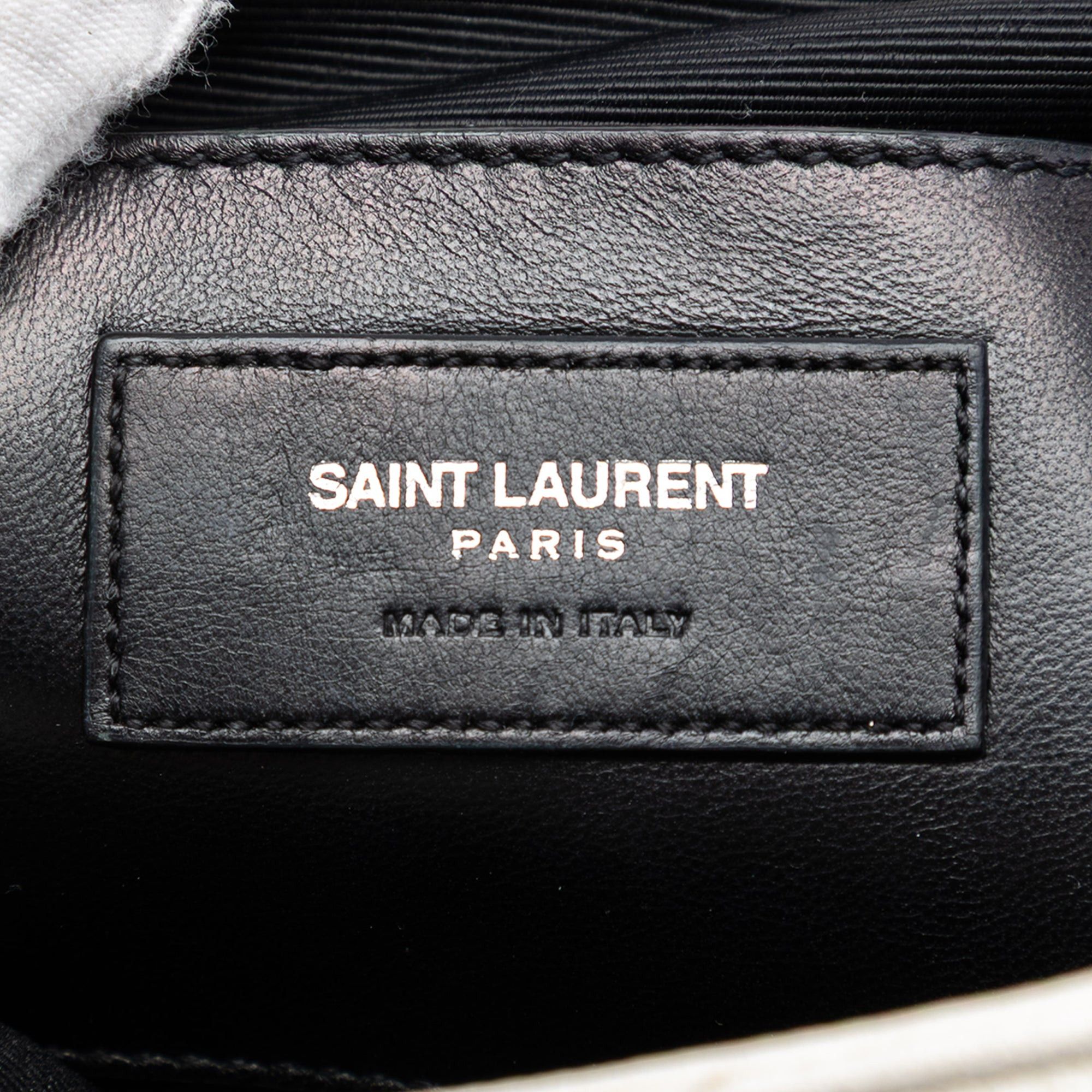Saint Laurent Paris Medium Chevron Calfskin Monogram Envelope Bag Size ONE SIZE - 5 Thumbnail