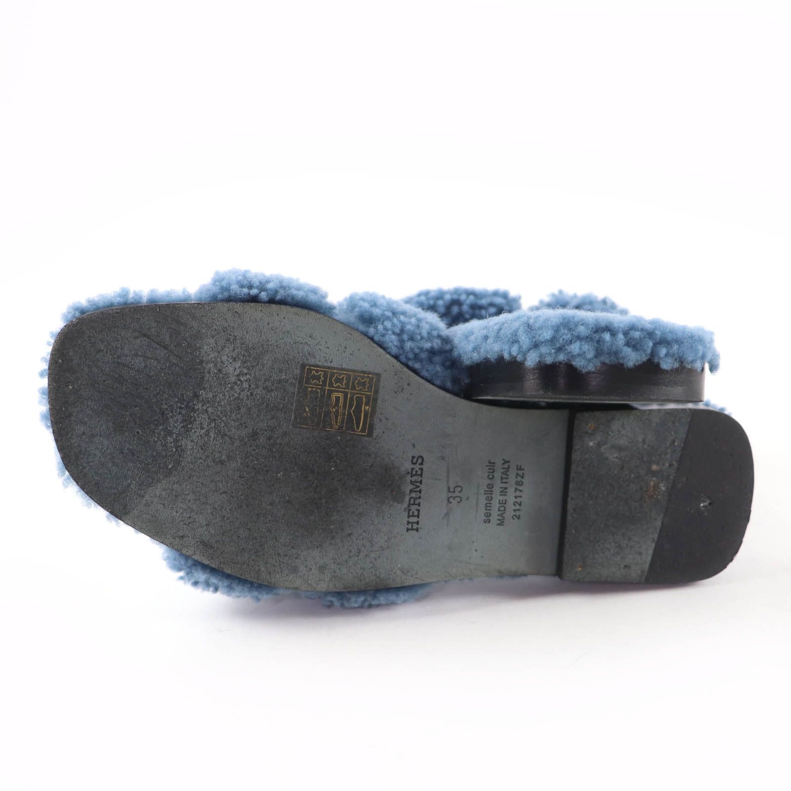 Hermes Hermes Hermes Oran Mouton Flats Fur Shoes DUTY FREE for USA Size ONE SIZE - 7 Thumbnail