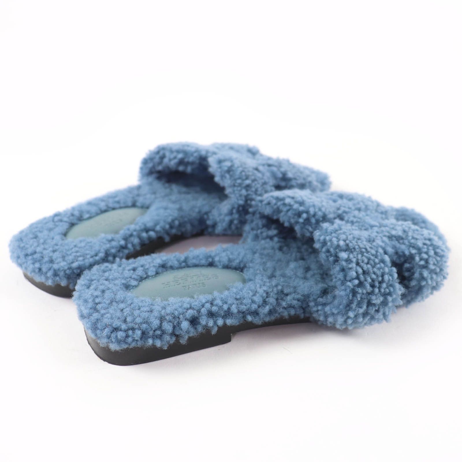 Hermes Hermes Hermes Oran Mouton Flats Fur Shoes DUTY FREE for USA Size ONE SIZE - 3 Thumbnail