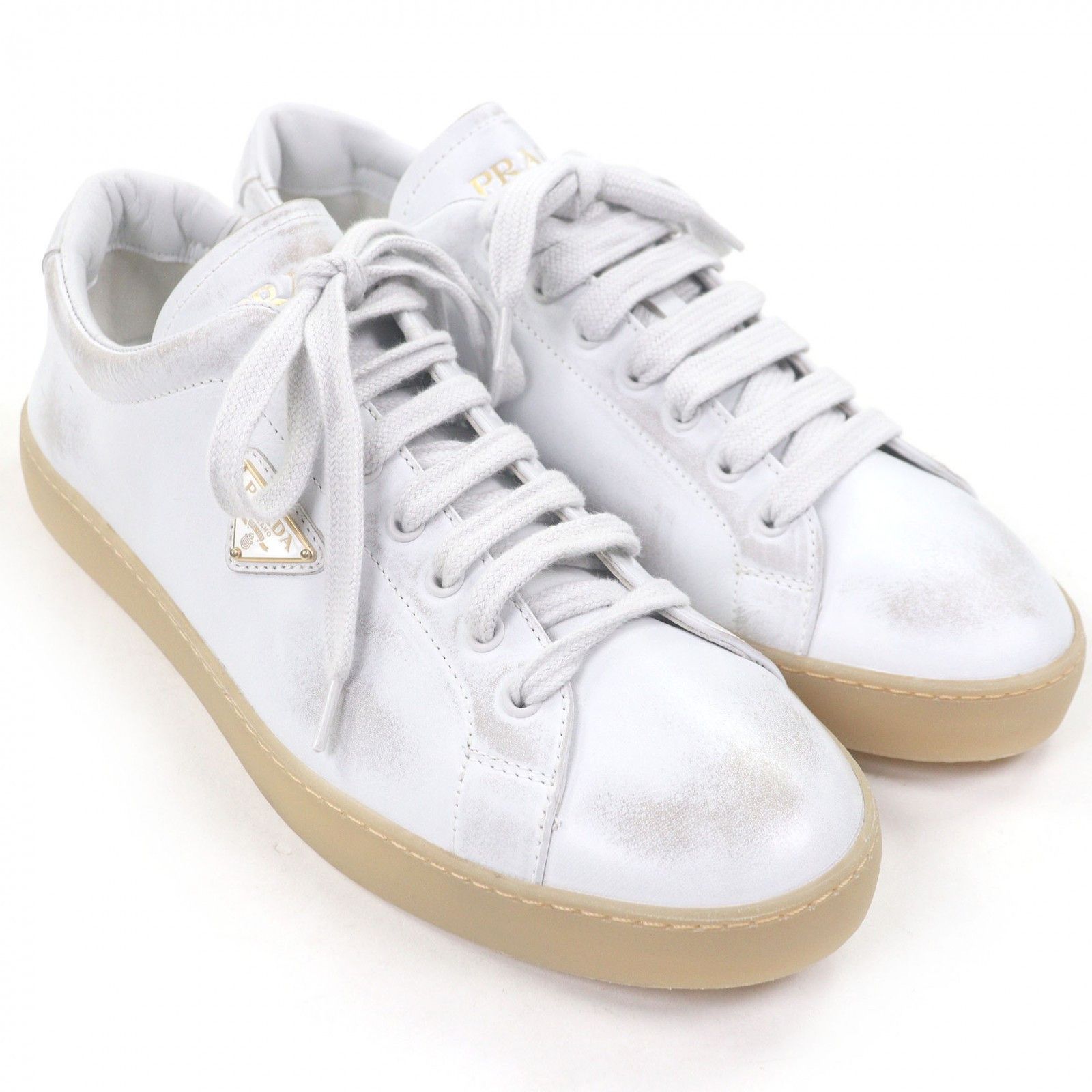 Prada Prada Prada Leather Sneakers Leather Shoes DUTY FREE for USA Size ONE SIZE - 3 Thumbnail