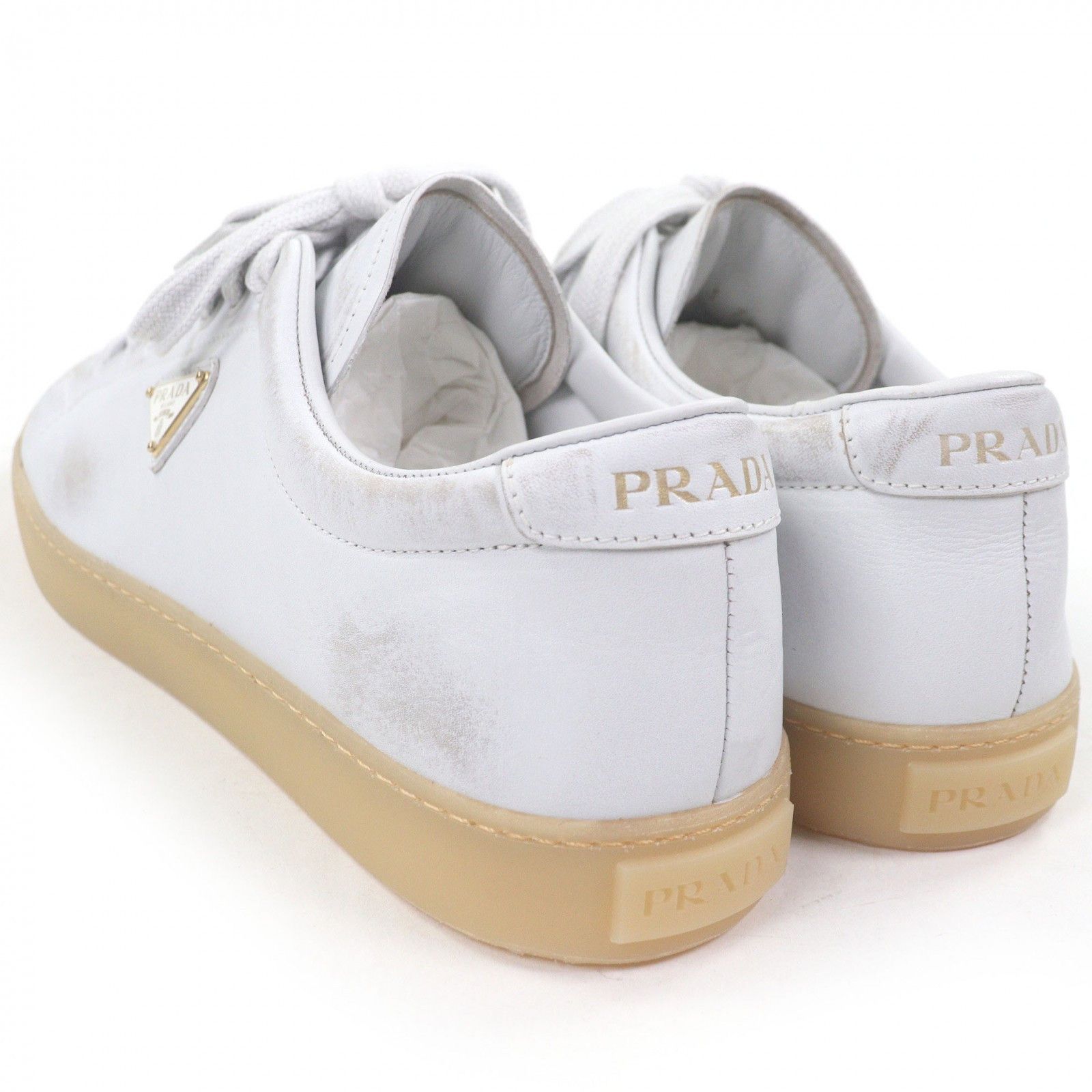 Prada Prada Prada Leather Sneakers Leather Shoes DUTY FREE for USA Size ONE SIZE - 6 Thumbnail