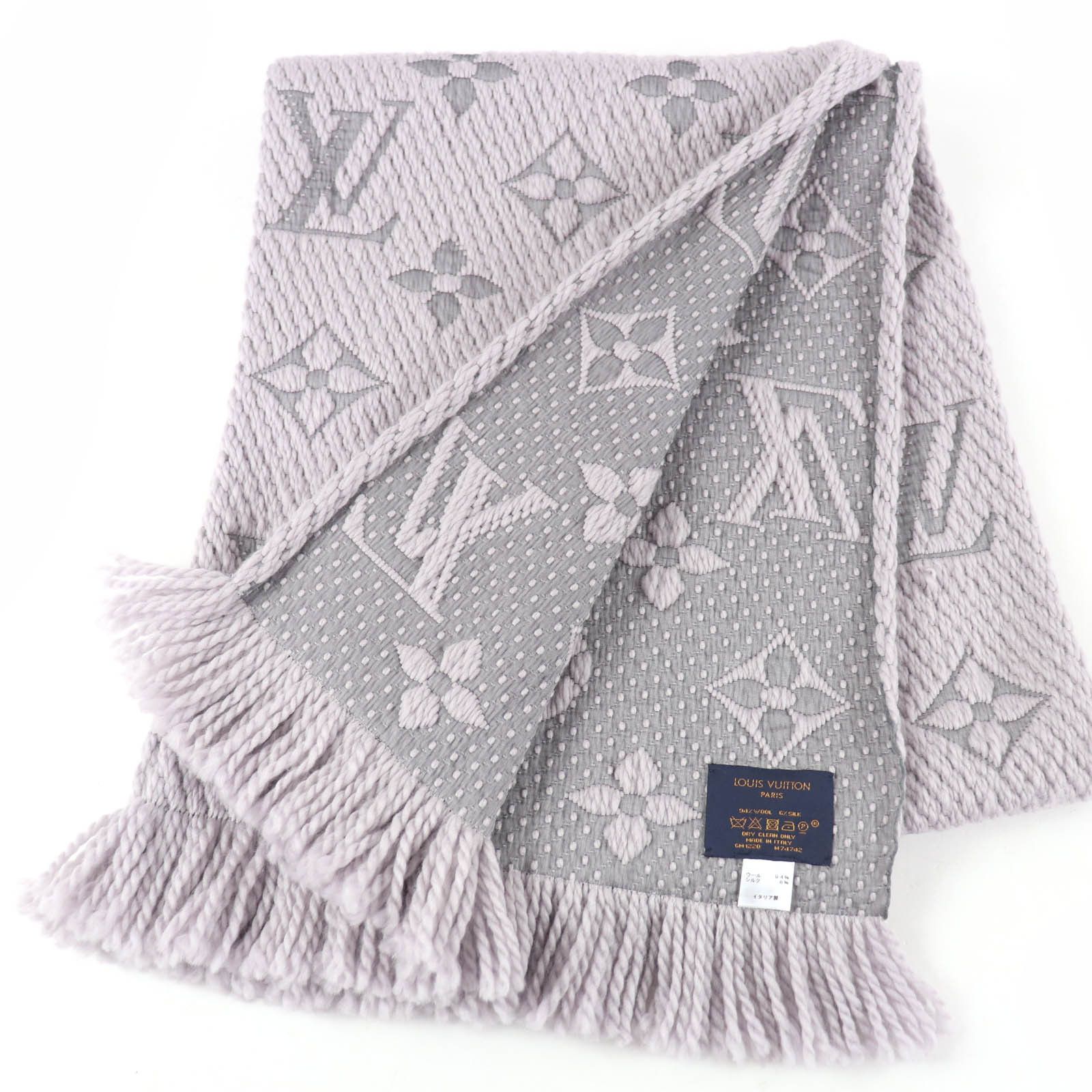 Louis Vuitton Louis Vuitton Louis Vuitton Logomania Wool Silk Scarf Textile Scarf M74742 DUTY FREE for USA Size ONE SIZE - 3 Thumbnail