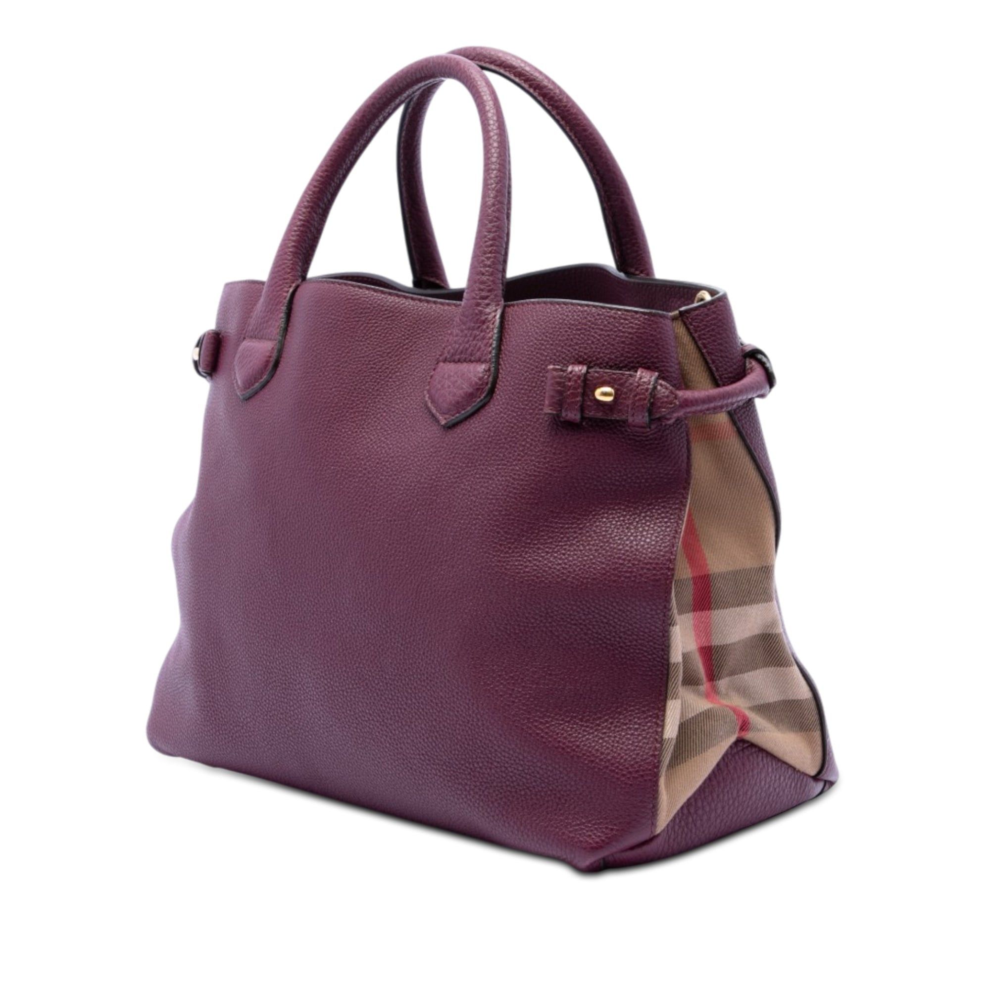 Burberry Medium Leather and House Check Banner Satchel Size ONE SIZE - 2 Thumbnail
