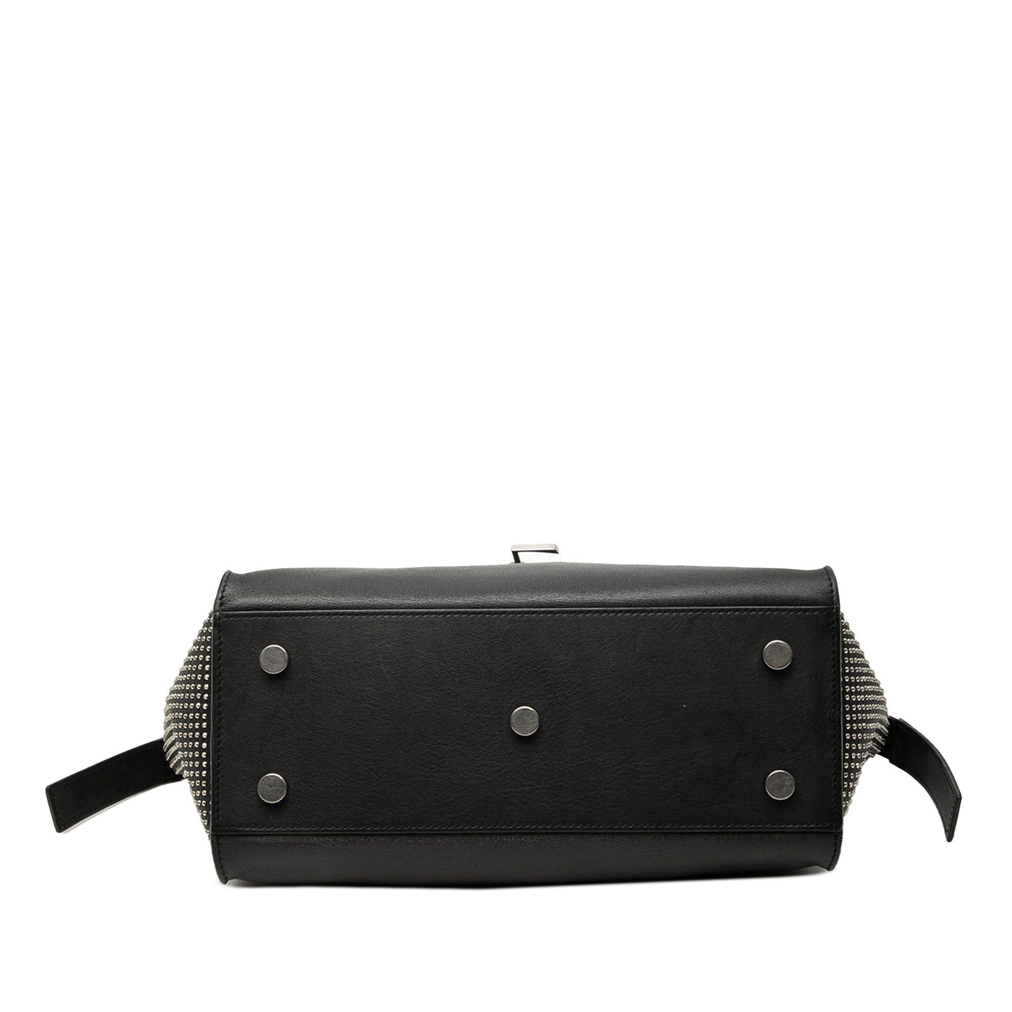 Saint Laurent Paris Baby Studded Leather Monogram Downtown Cabas Satchel Size ONE SIZE - 3 Thumbnail