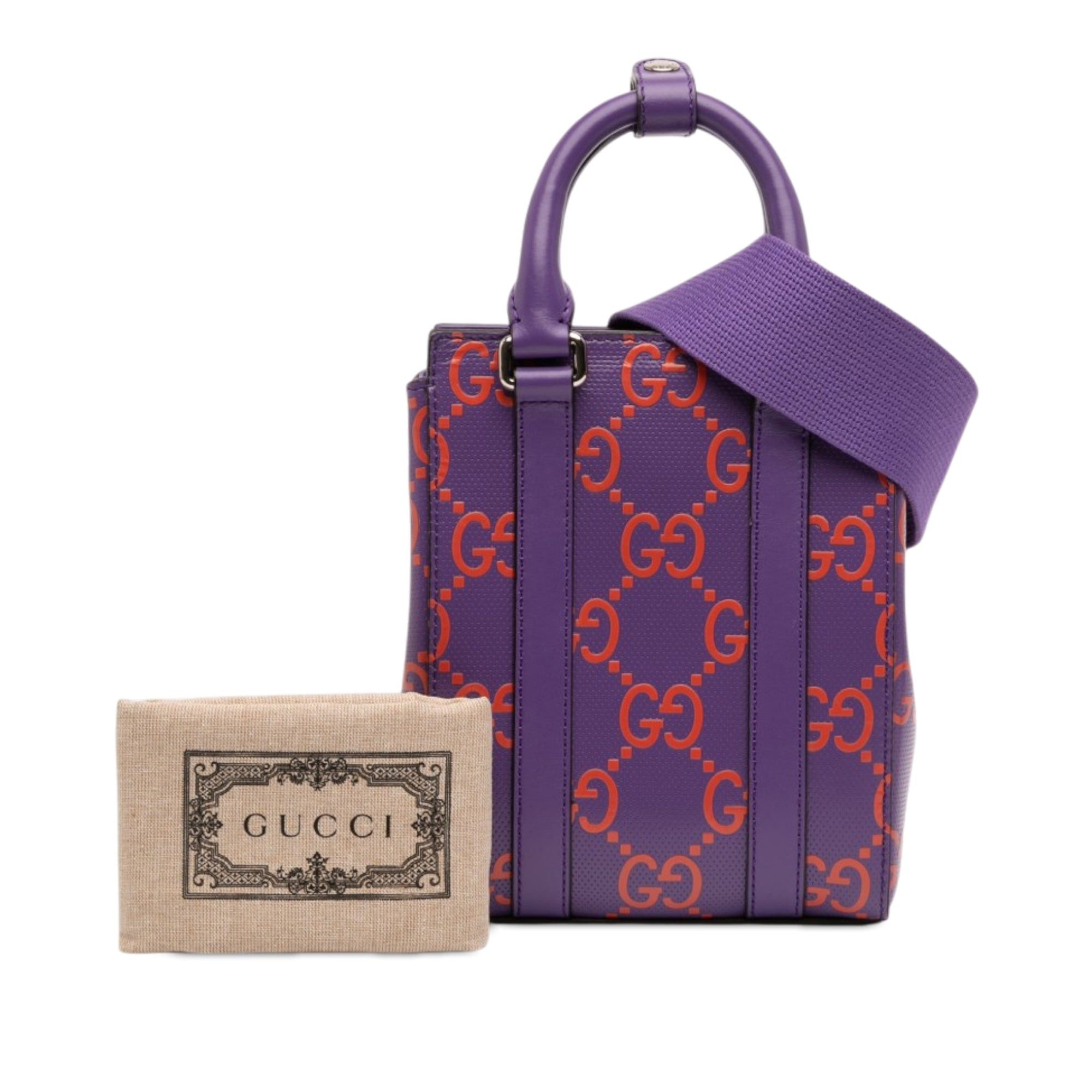 Gucci Mini GG Embossed Perforated Leather Tote Size ONE SIZE - 9 Thumbnail