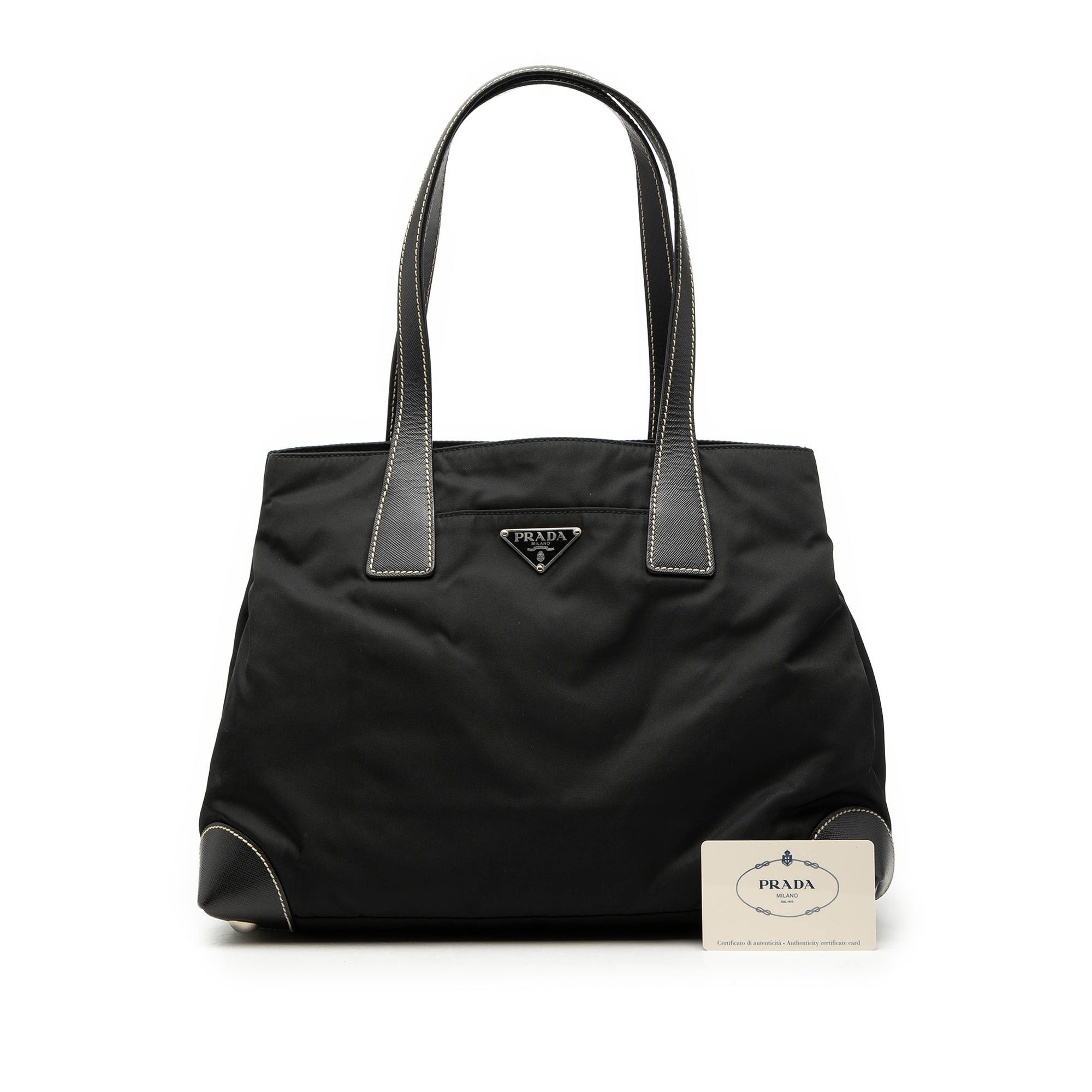Prada Saffiano Trimmed Tessuto Shopper Tote Size ONE SIZE - 7 Thumbnail