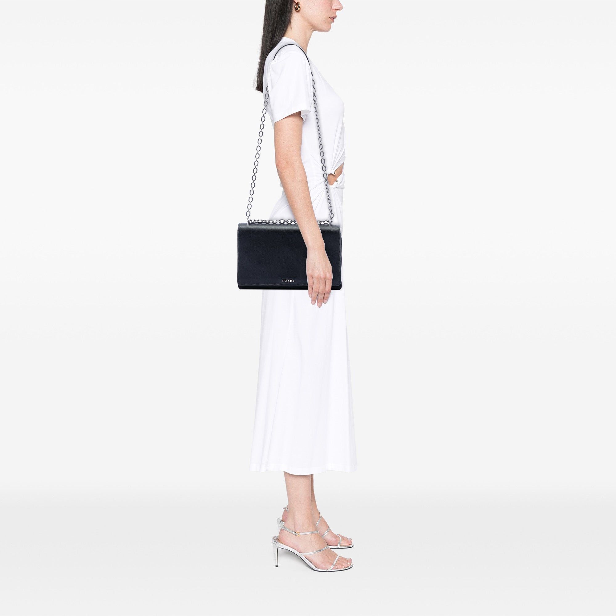 Prada Saffiano Lux and Tessuto Chain Crossbody Size ONE SIZE - 6 Thumbnail