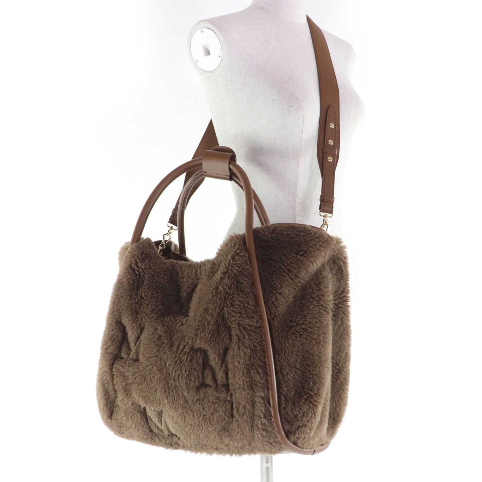 Max Mara Max Mara Max Mara Teddy Silk Blend 2way Bag Textile Handbag DUTY FREE for USA Size ONE SIZE - 9 Thumbnail