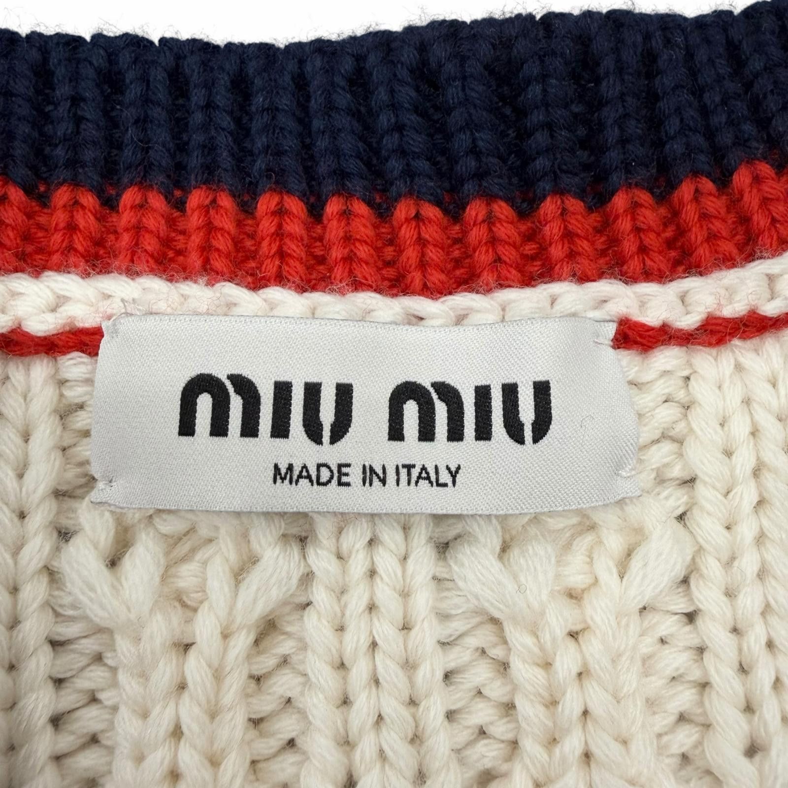 Miu Miu Miu Miu Miu Miu Wool Cardigan Textile Tops MMF665 DUTY FREE for USA Size ONE SIZE - 7 Thumbnail