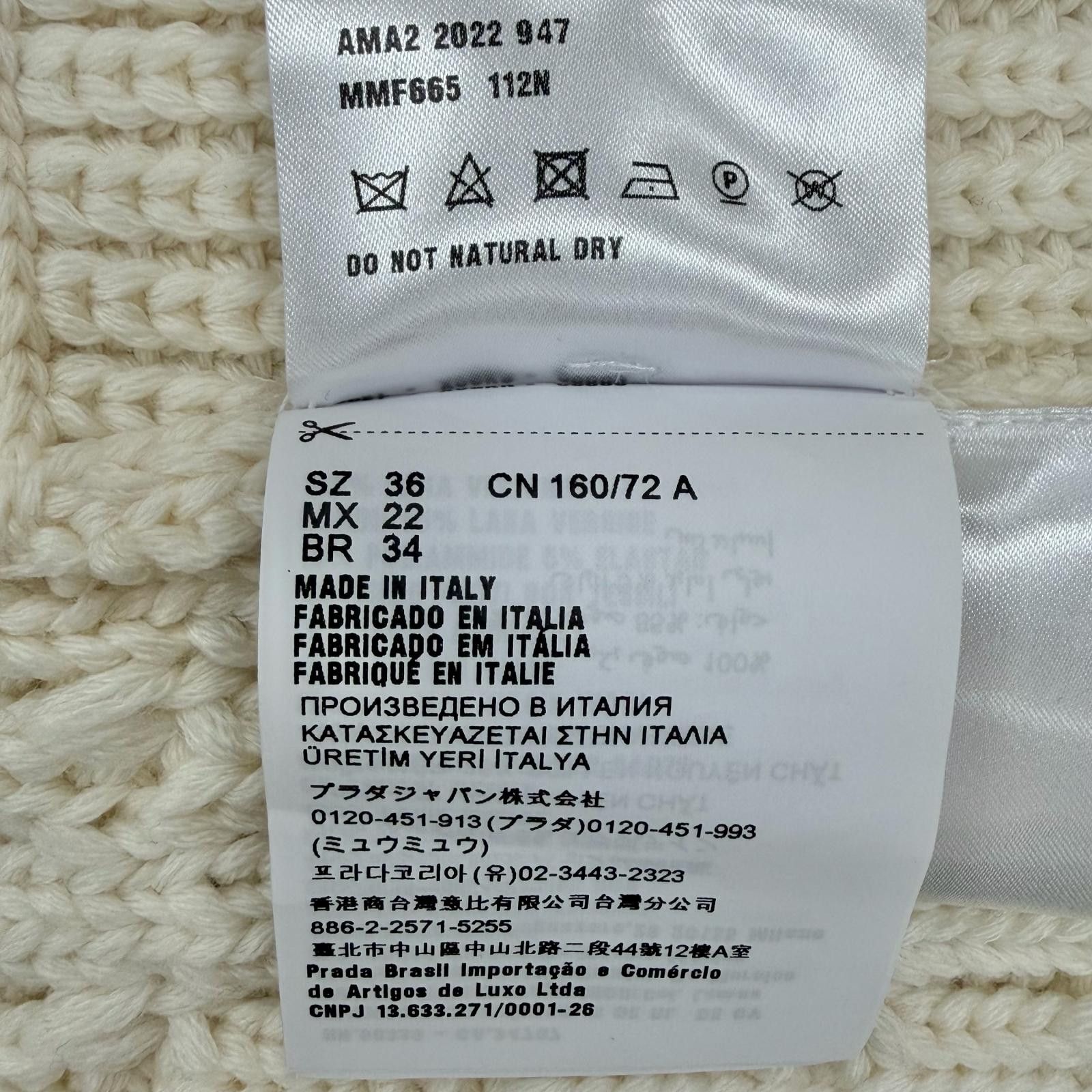 Miu Miu Miu Miu Miu Miu Wool Cardigan Textile Tops MMF665 DUTY FREE for USA Size ONE SIZE - 9 Thumbnail