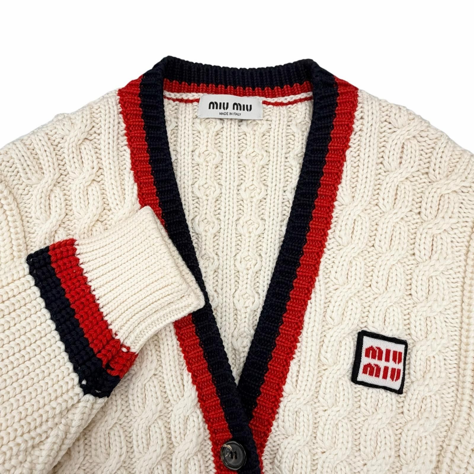 Miu Miu Miu Miu Miu Miu Wool Cardigan Textile Tops MMF665 DUTY FREE for USA Size ONE SIZE - 3 Thumbnail