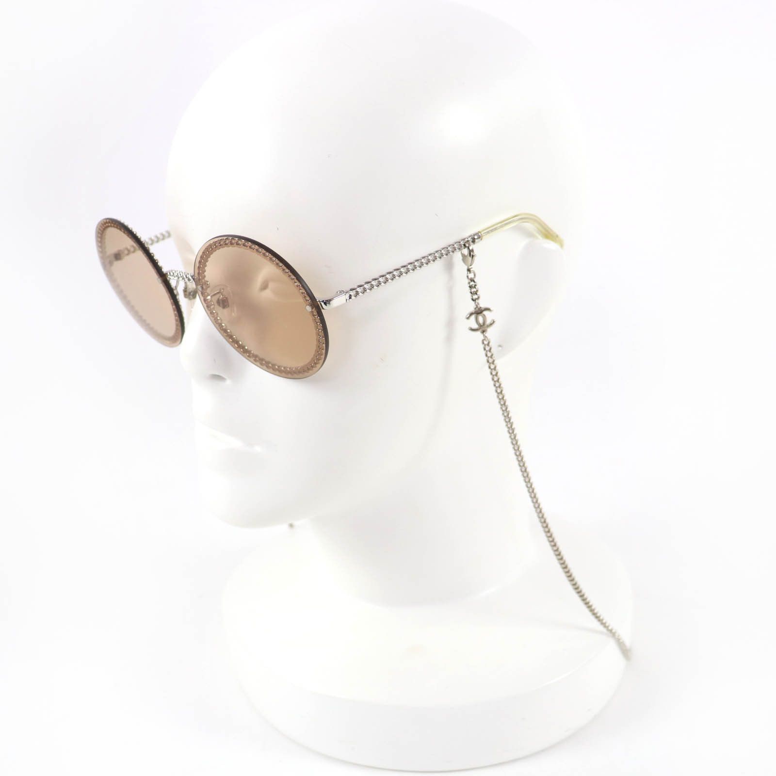 Chanel Chanel Chanel Coco Mark Chain Sunglasses Plastic / Synthetic Sunglasses DUTY FREE for USA Size ONE SIZE - 4 Thumbnail