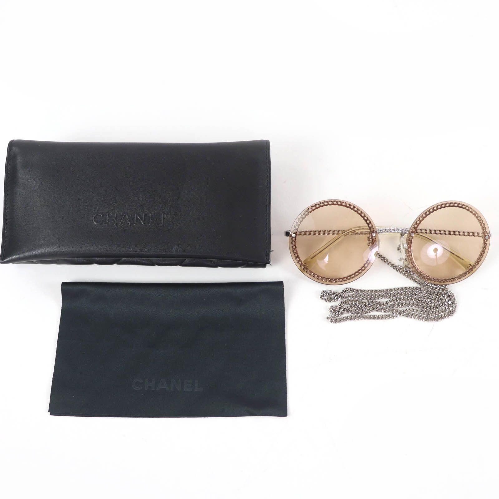 Chanel Chanel Chanel Coco Mark Chain Sunglasses Plastic / Synthetic Sunglasses DUTY FREE for USA Size ONE SIZE - 2 Thumbnail