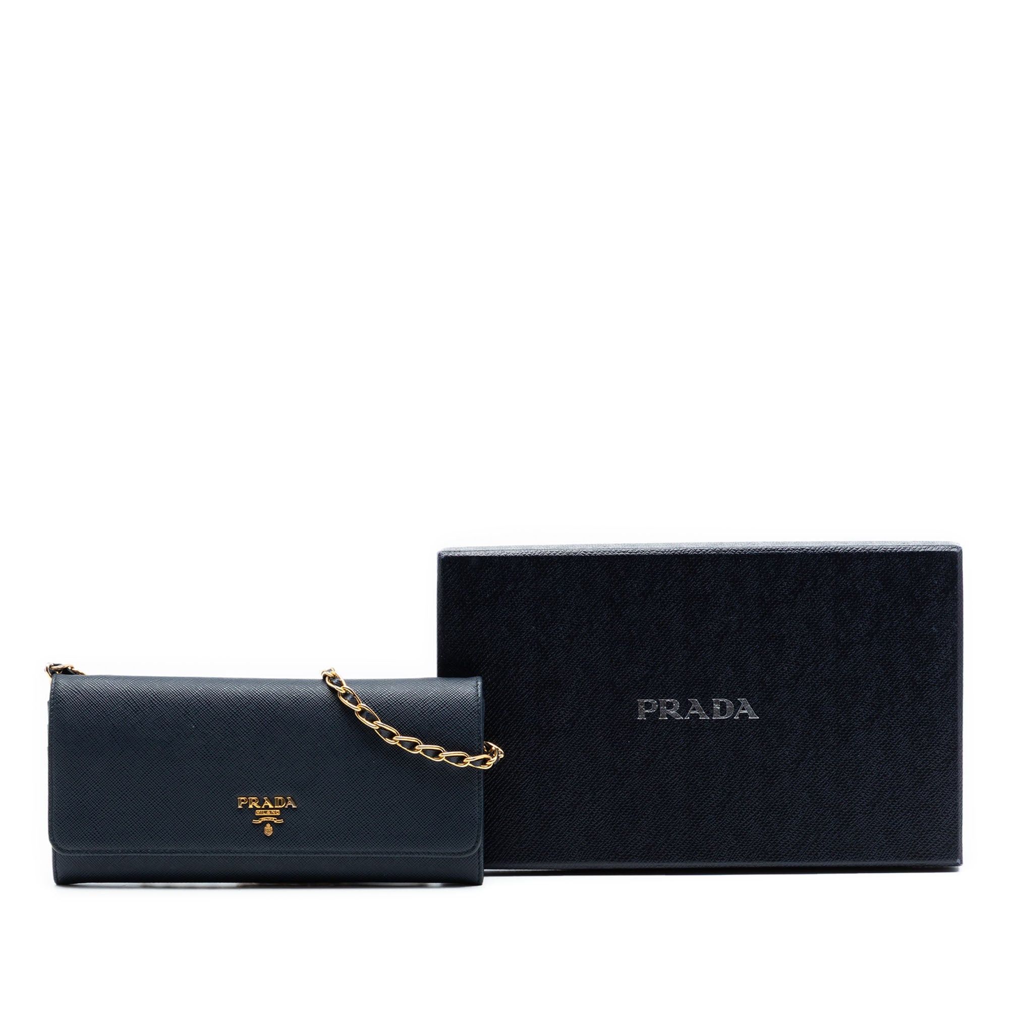 Prada Saffiano Wallet On Chain Size ONE SIZE - 7 Thumbnail