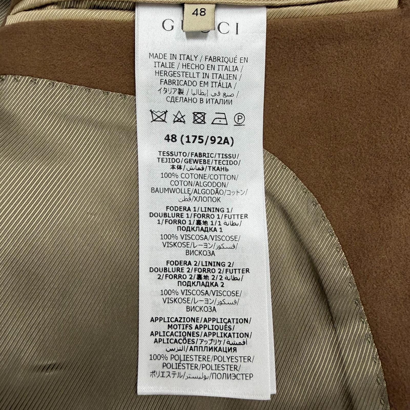 Gucci Gucci Gucci Chester Cotton Coat Textile Outerwear DUTY FREE for USA Size ONE SIZE - 10 Thumbnail